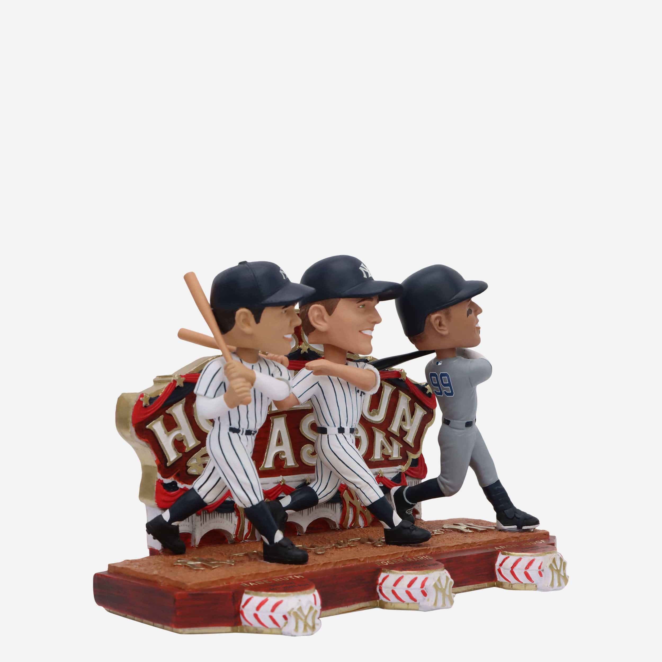 Babe Ruth & Roger Maris & Aaron Judge New York Yankees 60 Home Run Club Triple Bobblehead - Image 5