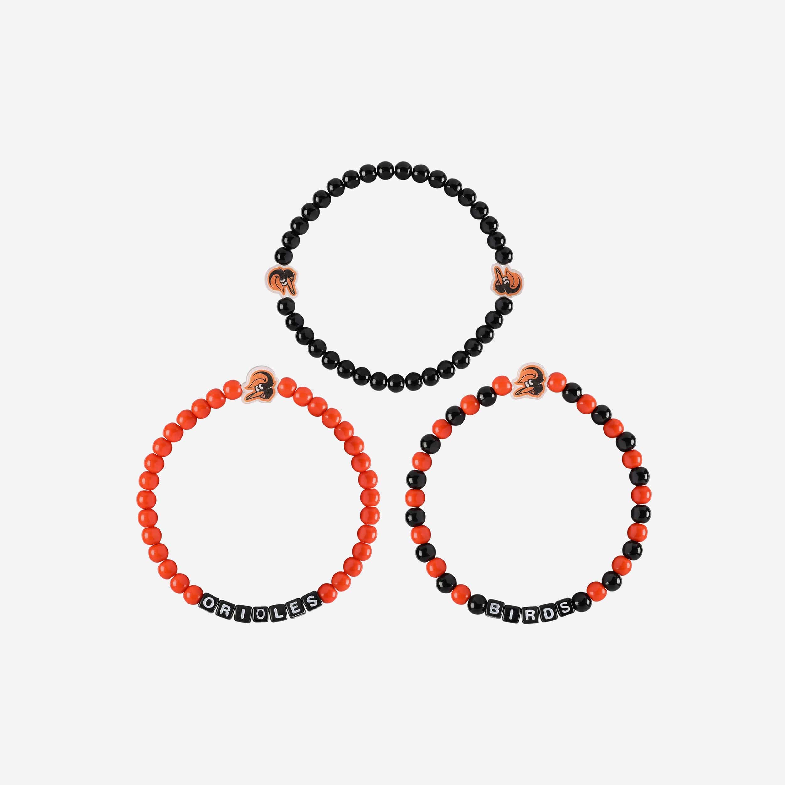 Baltimore Orioles 3 Pack Beaded Friendship Bracelet - Image 3