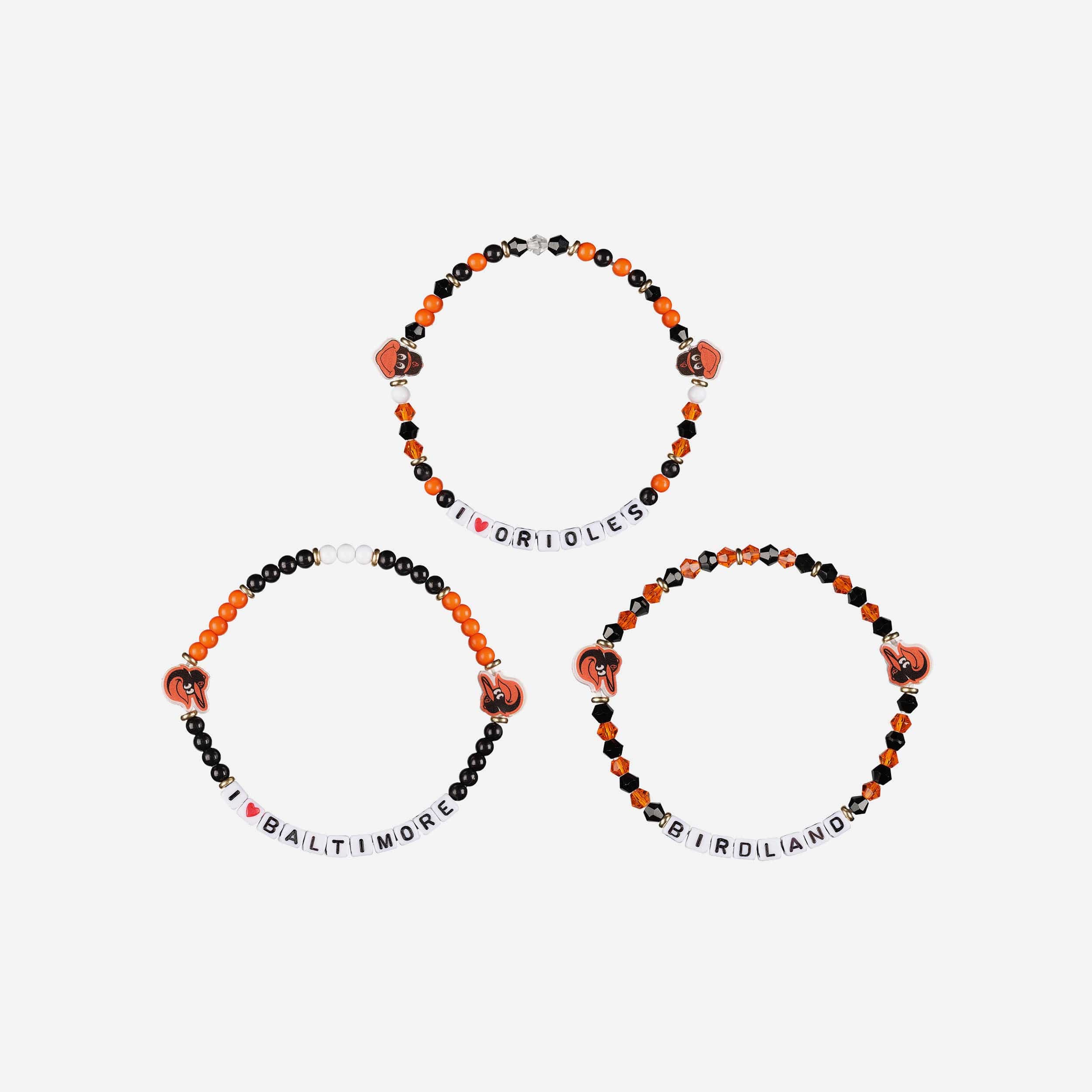 Baltimore Orioles 3 Pack Friendship Bracelet - Image 3