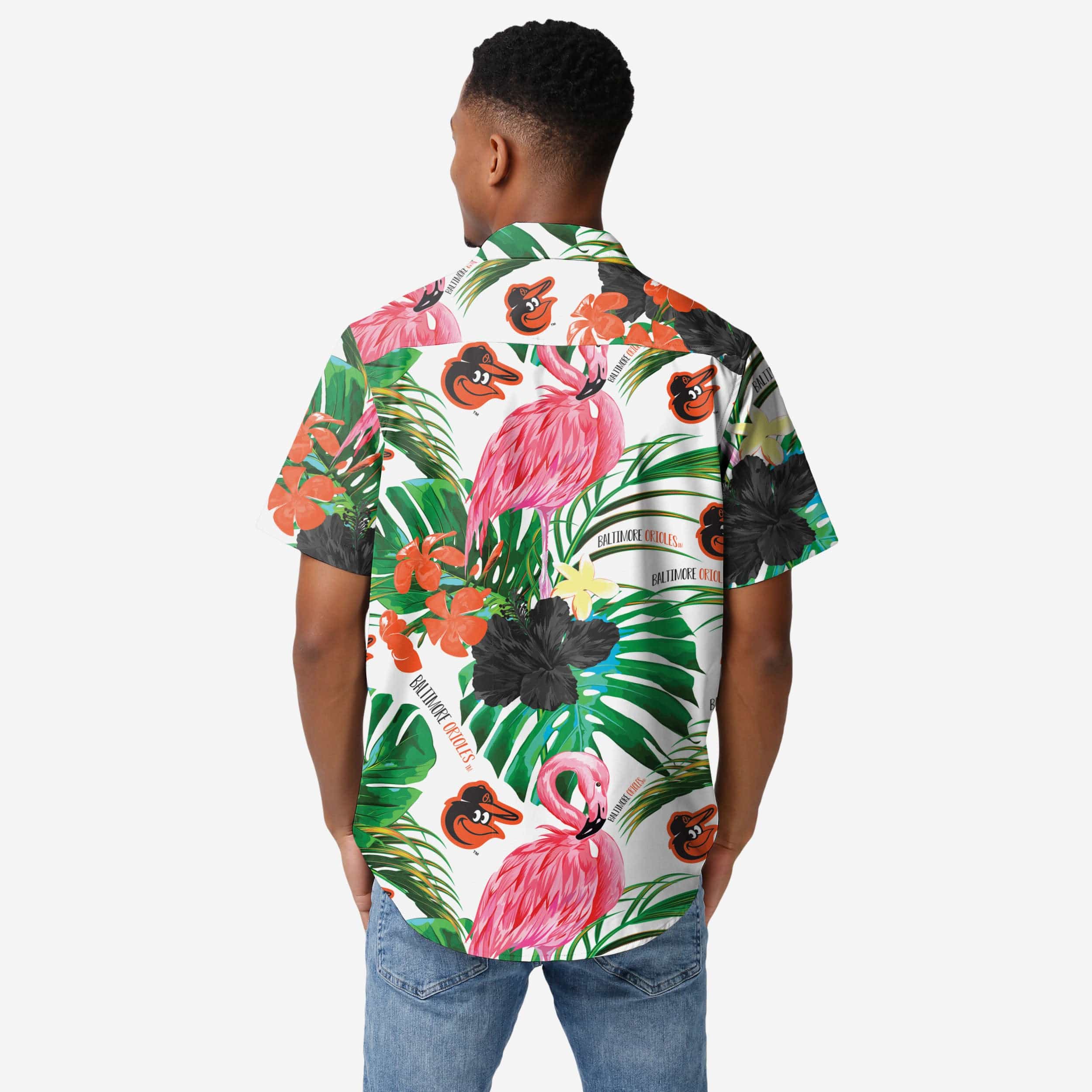 Baltimore Orioles Flamingo Button Up Shirt - Image 2