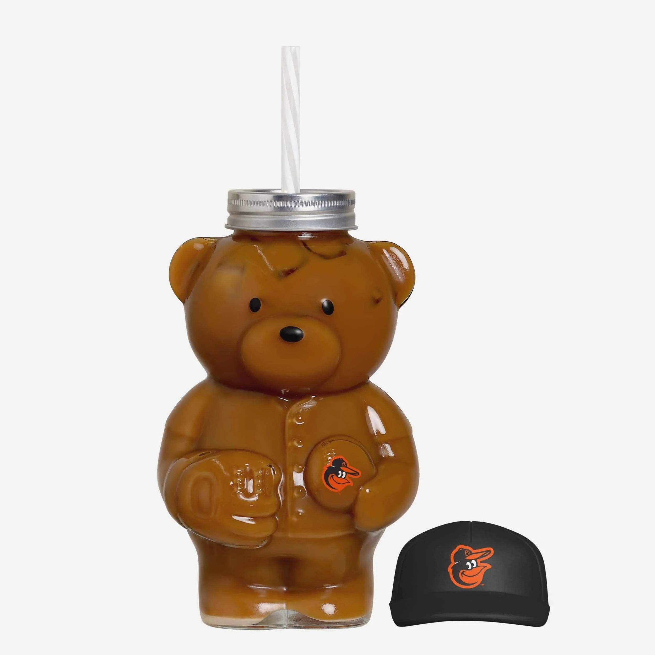 Baltimore Orioles Glass Bear Tumbler - Image 3