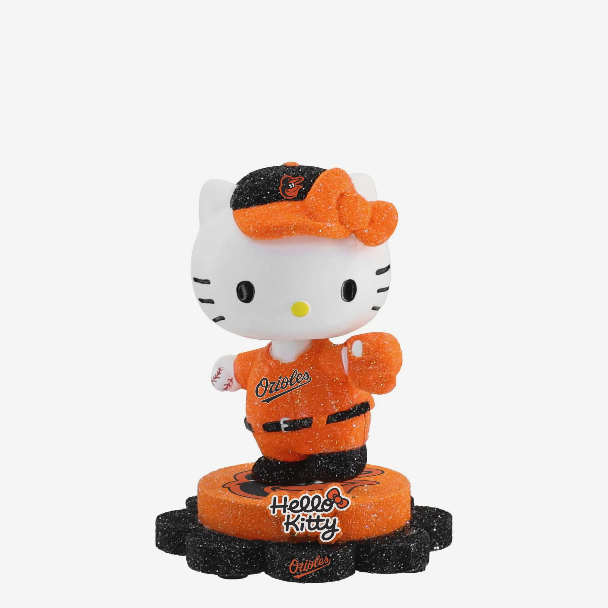Baltimore Orioles Hello Kitty® Glitter Mini Bobblehead