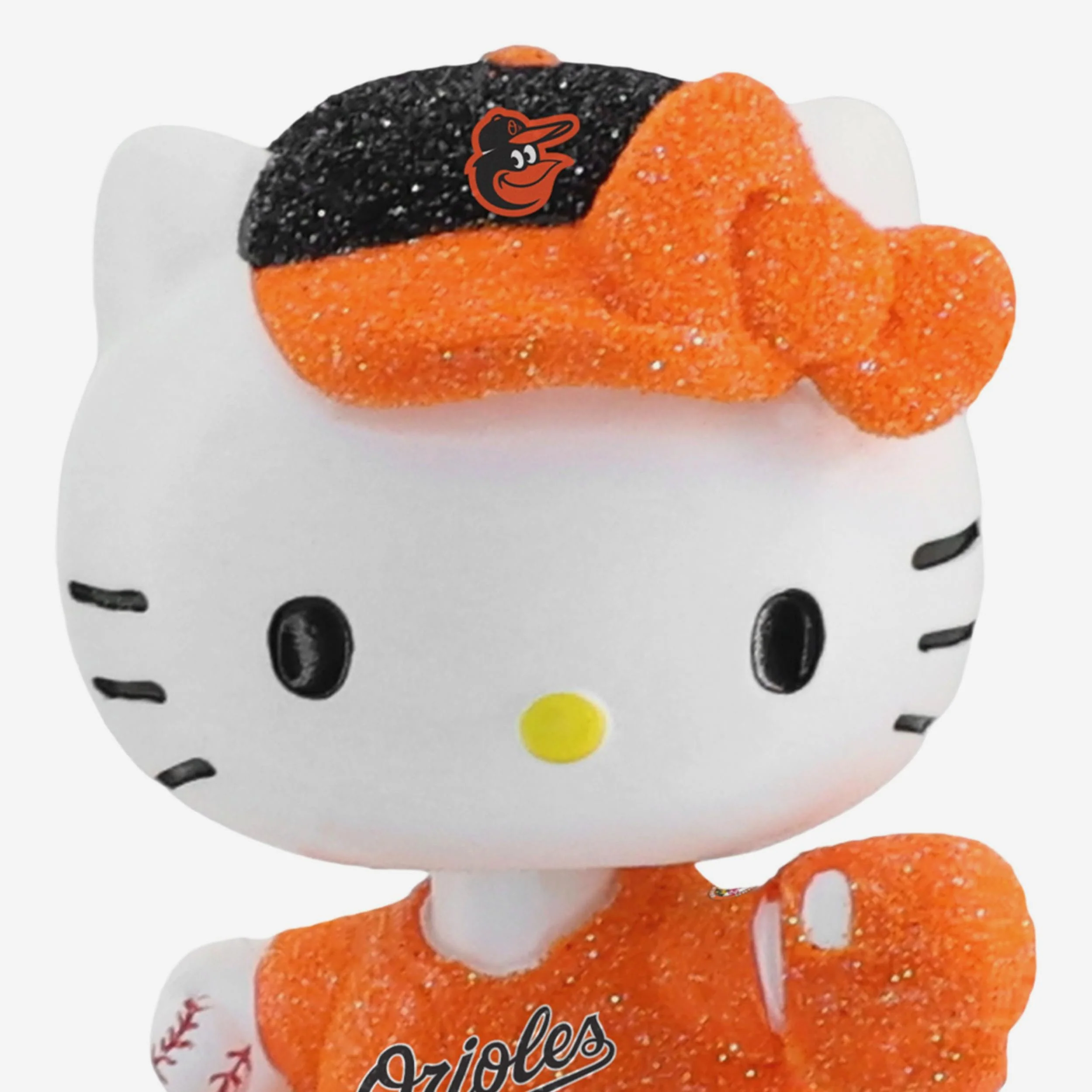 Baltimore Orioles Hello Kitty® Glitter Mini Bobblehead - Image 2
