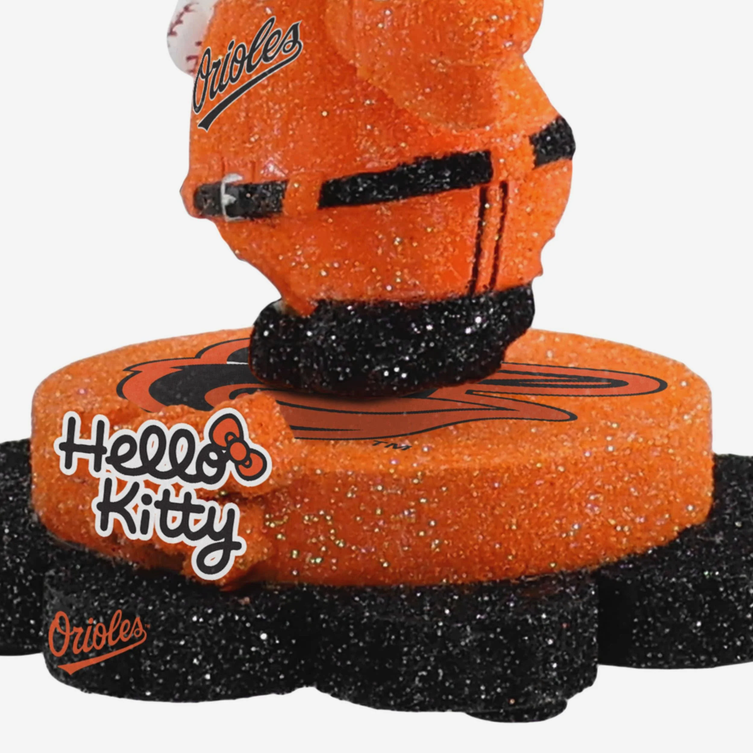 Baltimore Orioles Hello Kitty® Glitter Mini Bobblehead - Image 3