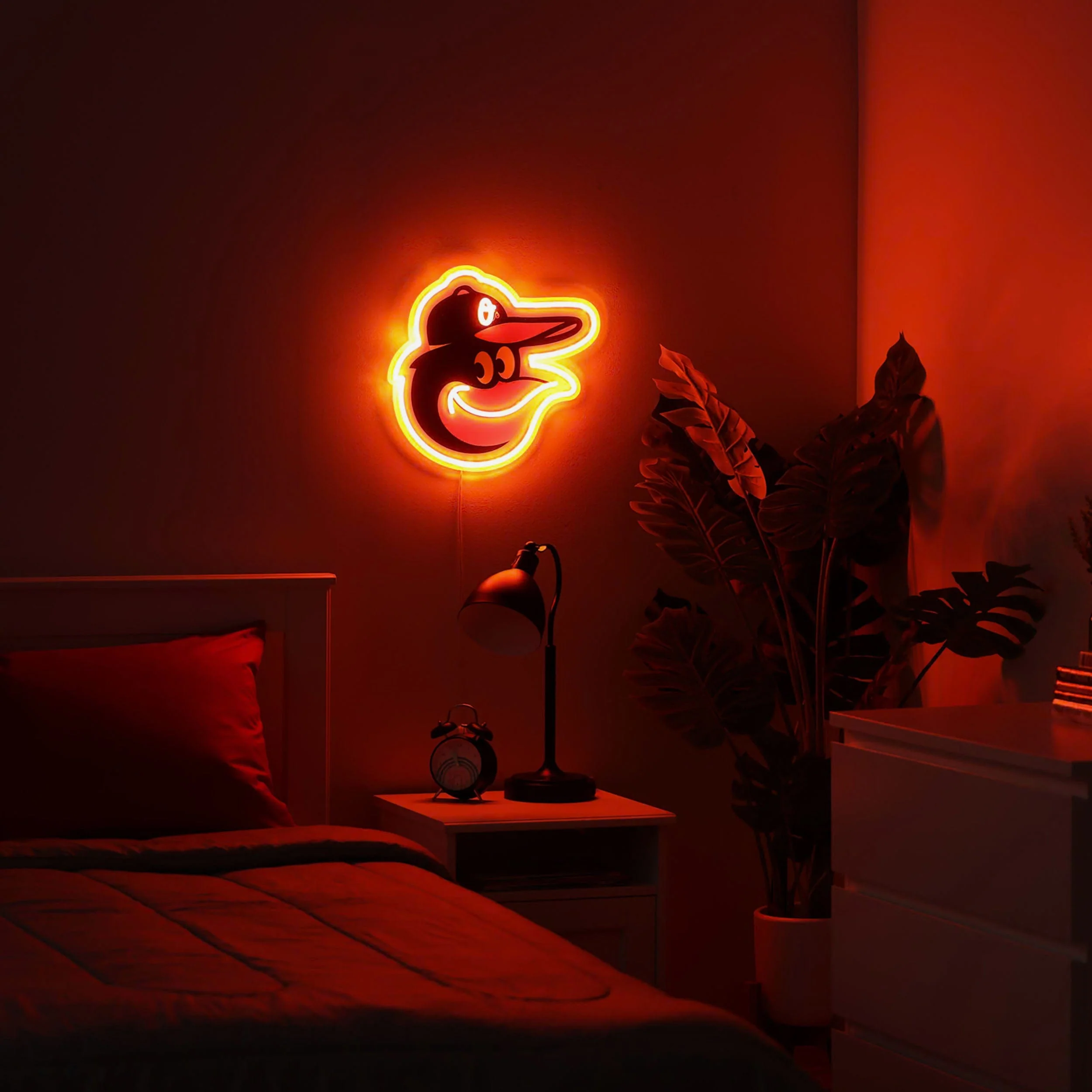 Baltimore Orioles LED Neon Light Up Team Logo Sign - Image 3