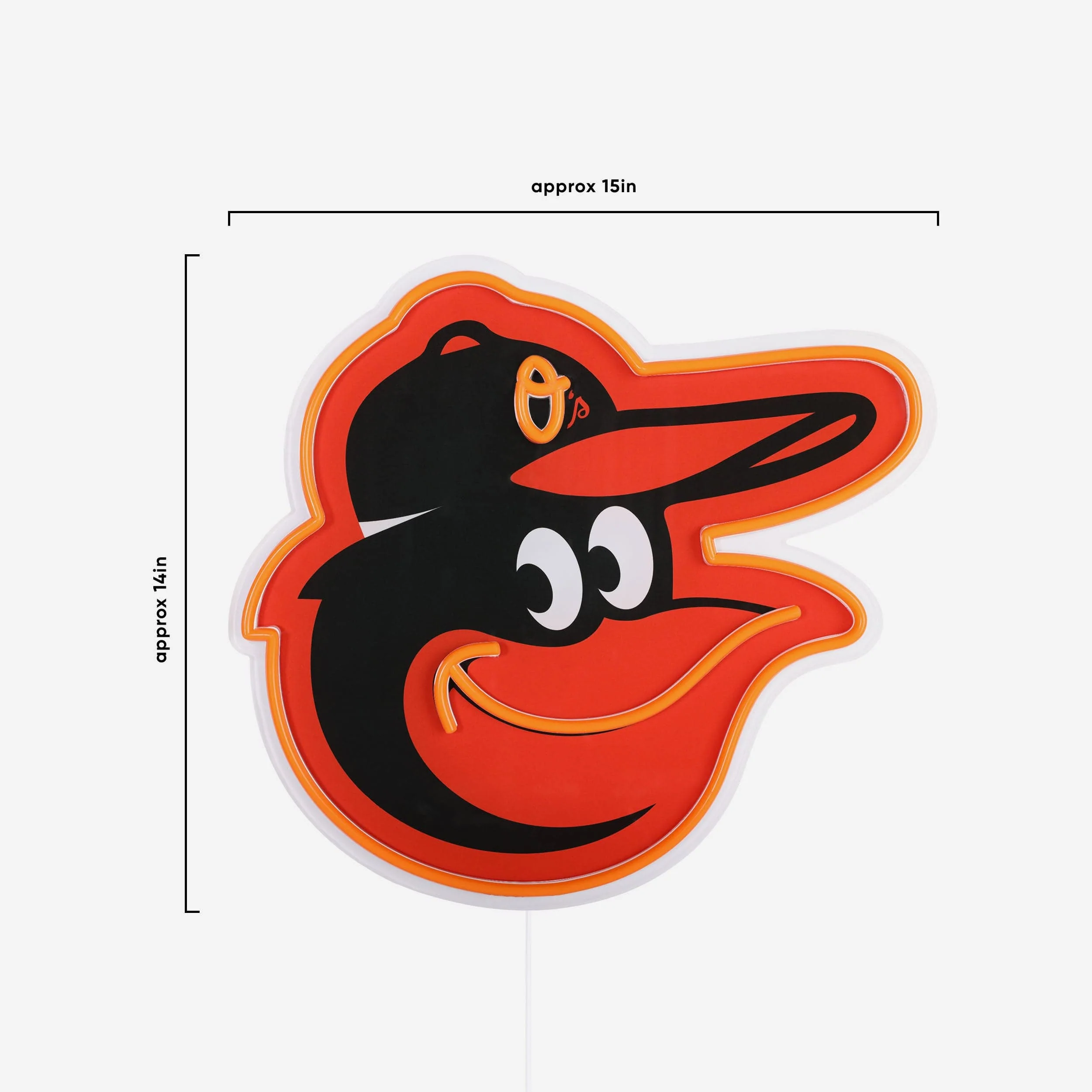 Baltimore Orioles LED Neon Light Up Team Logo Sign - Image 5