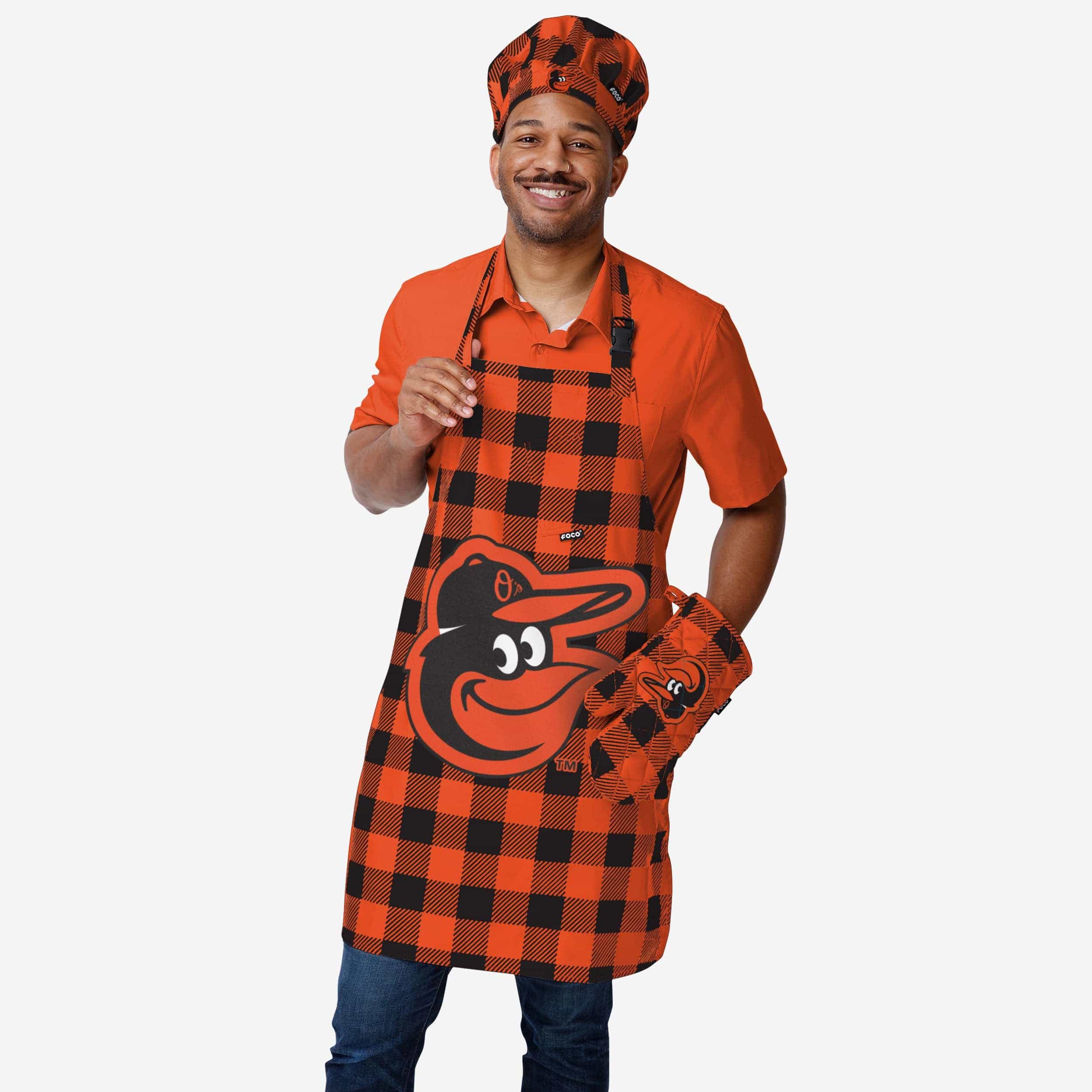 Baltimore Orioles Plaid Chef Hat - Image 2