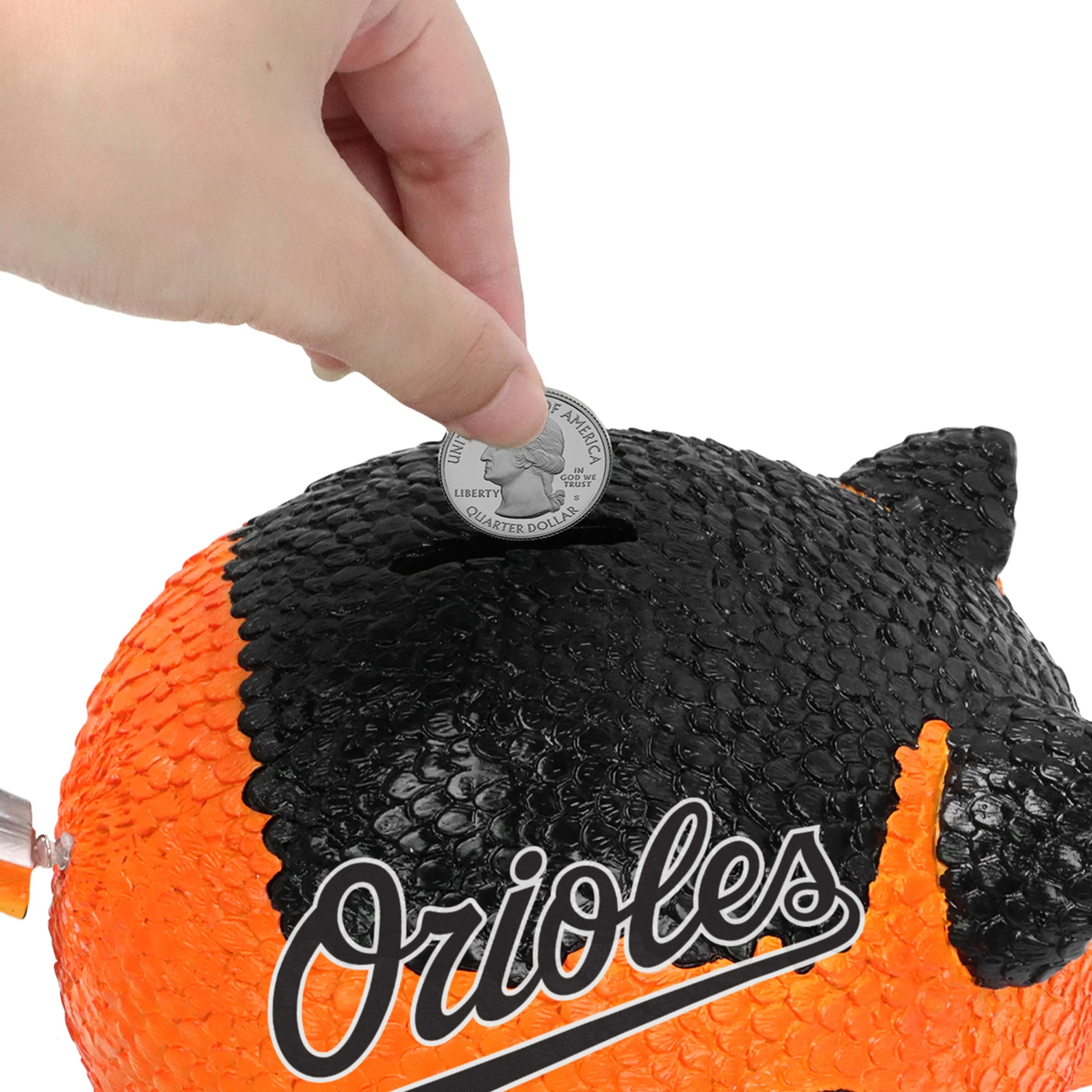 Baltimore Orioles Thematic Piggy Bank Bobbletail - Image 2