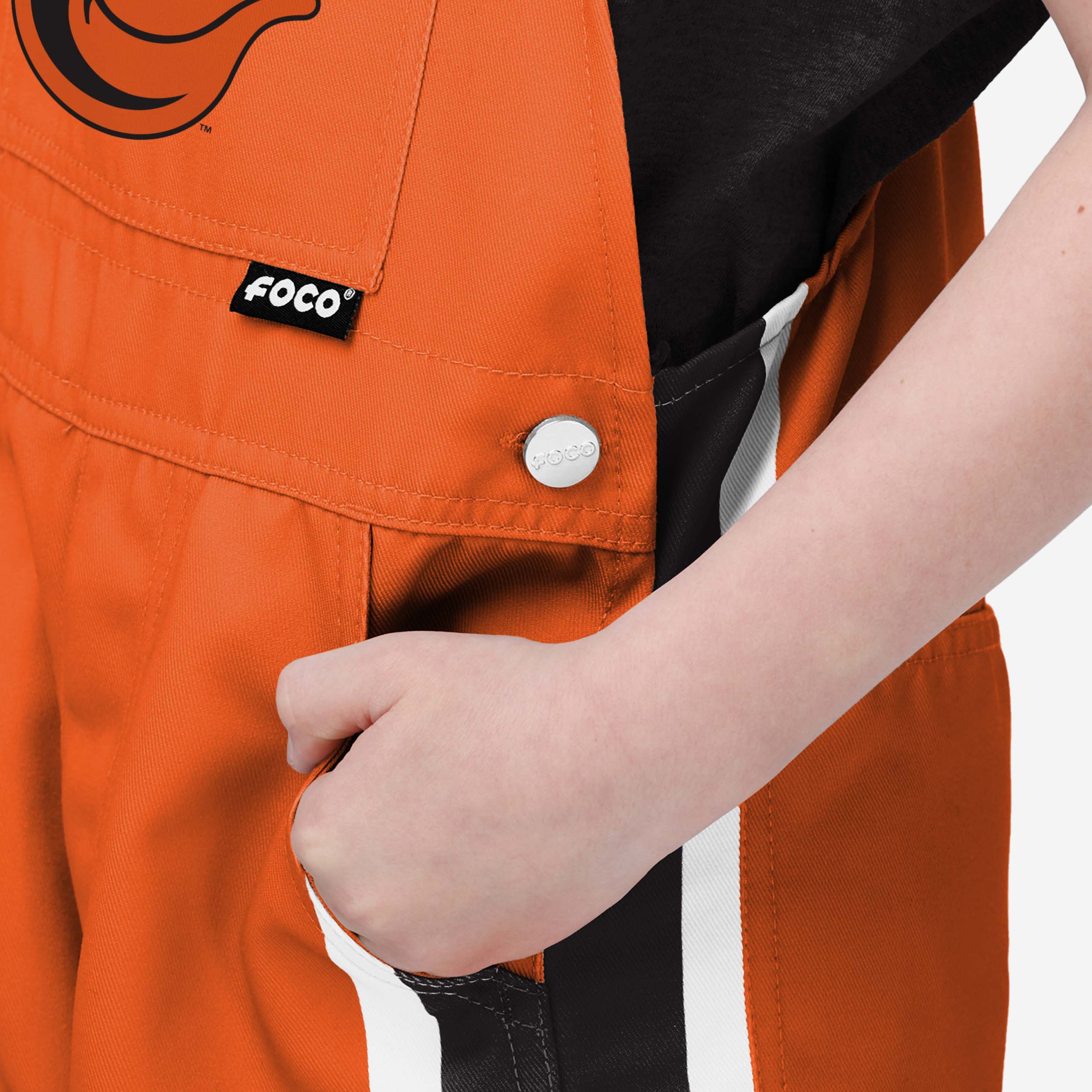 Baltimore Orioles Youth Team Stripe Bib Overalls - Image 4