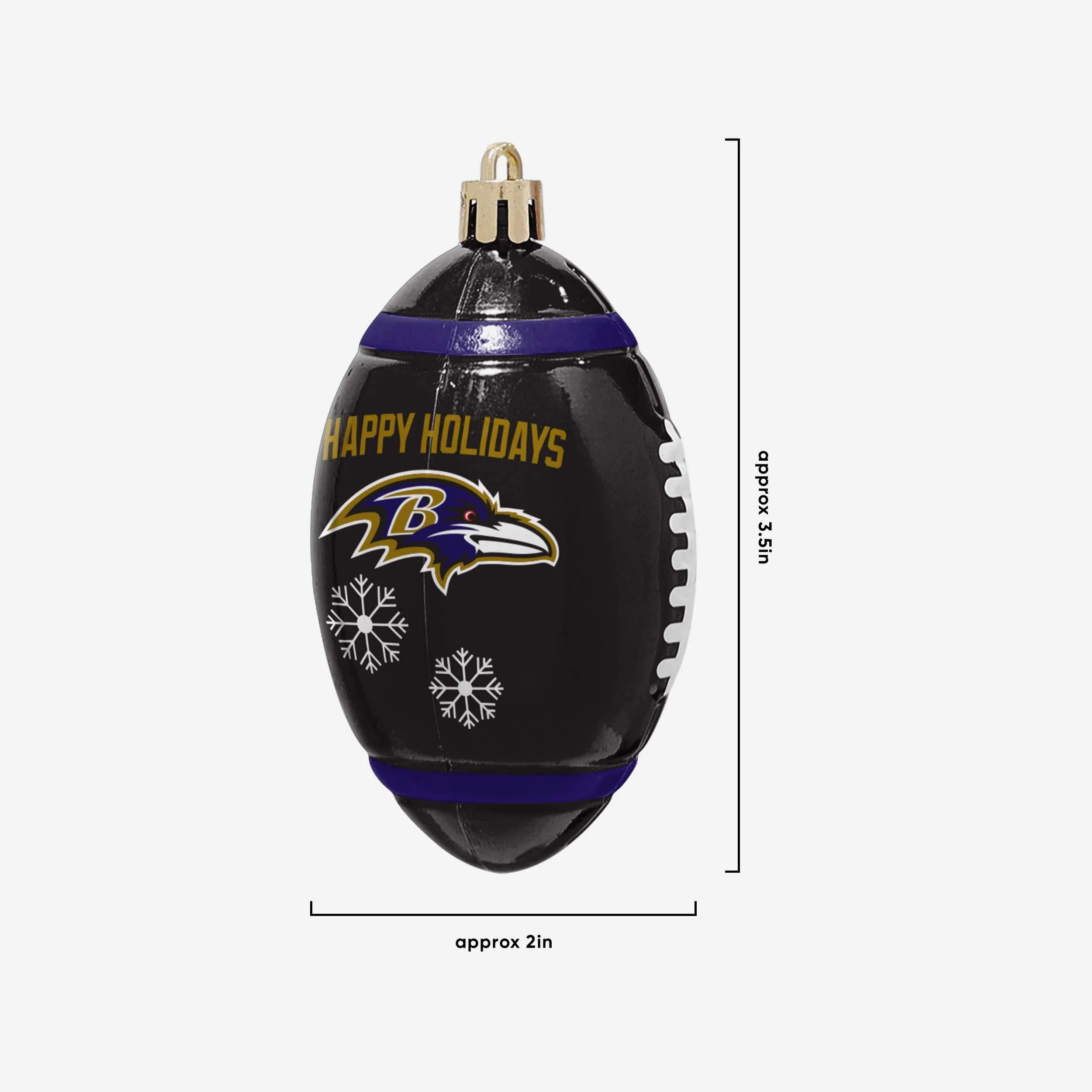 Baltimore Ravens 12 Pack Football Ornament Set - Image 3