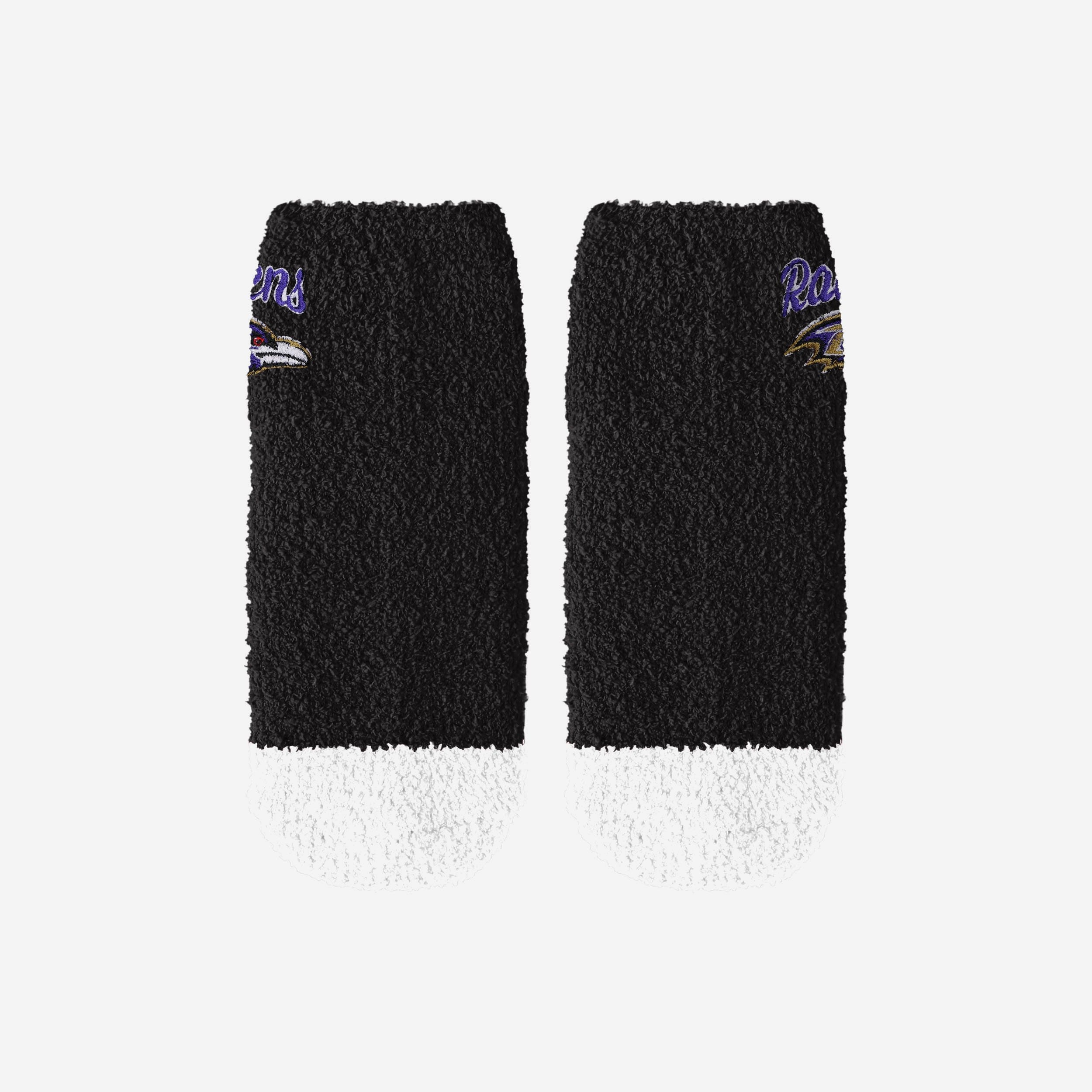 Baltimore Ravens 2 Pack Womens Script Logo Fuzzy Ankle Socks - Image 4