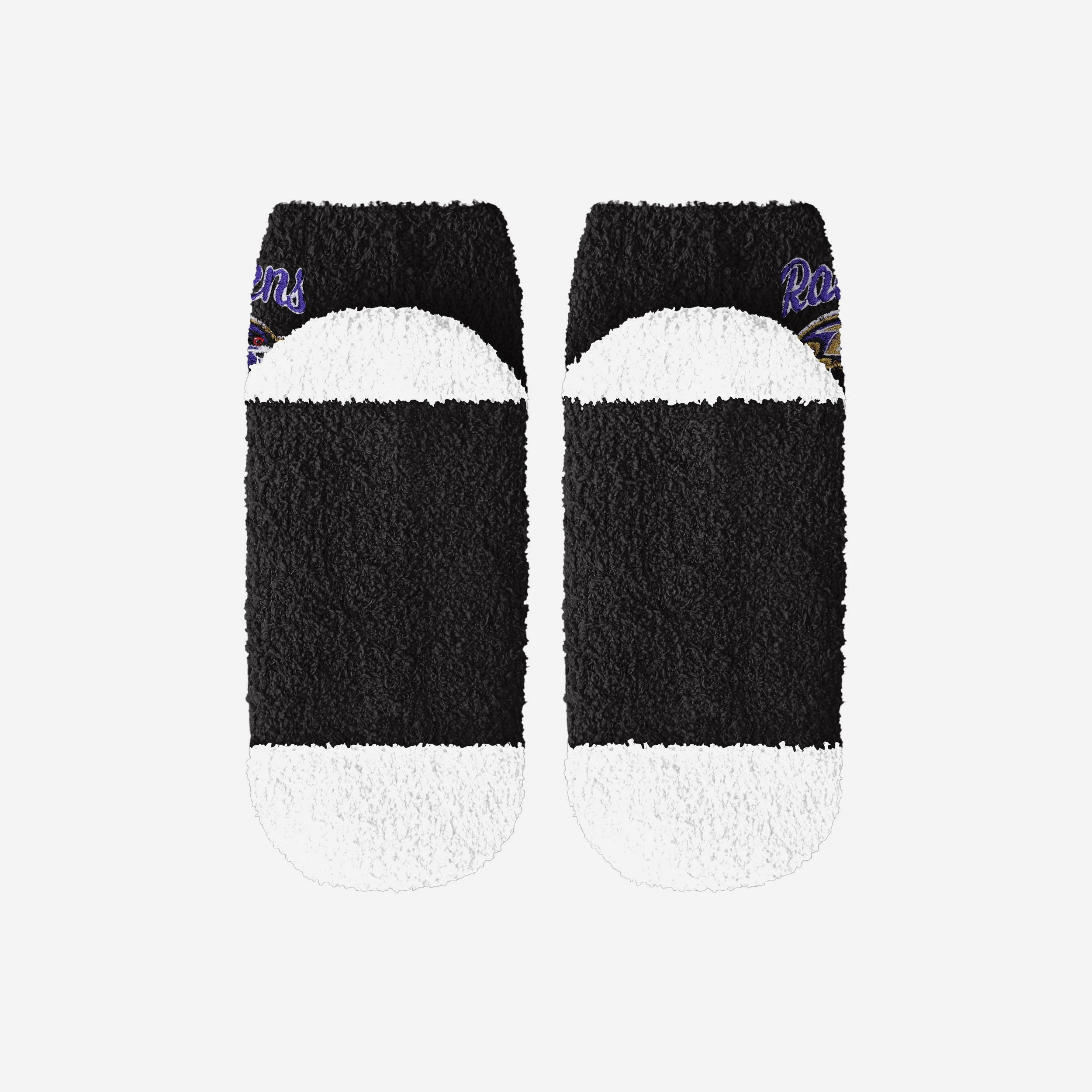 Baltimore Ravens 2 Pack Womens Script Logo Fuzzy Ankle Socks - Image 5