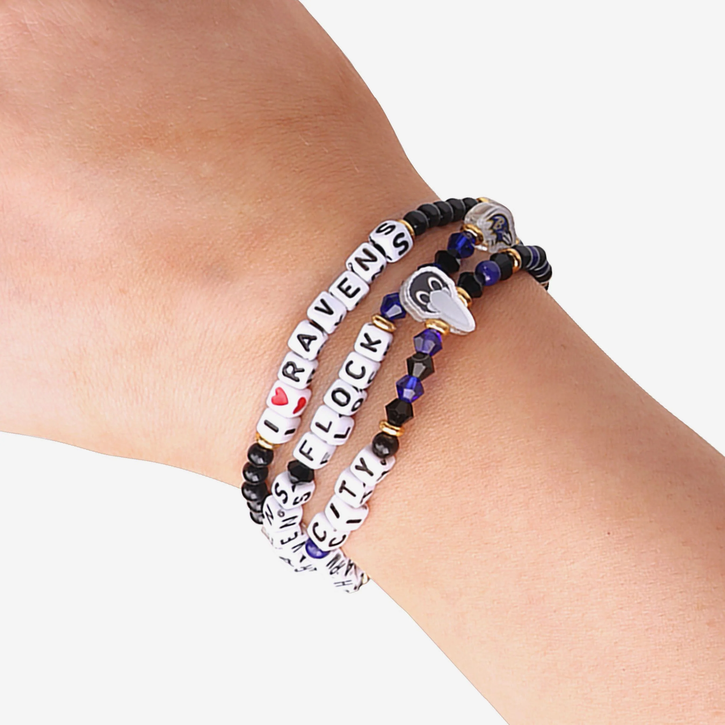 Baltimore Ravens 3 Pack Friendship Bracelet - Image 4