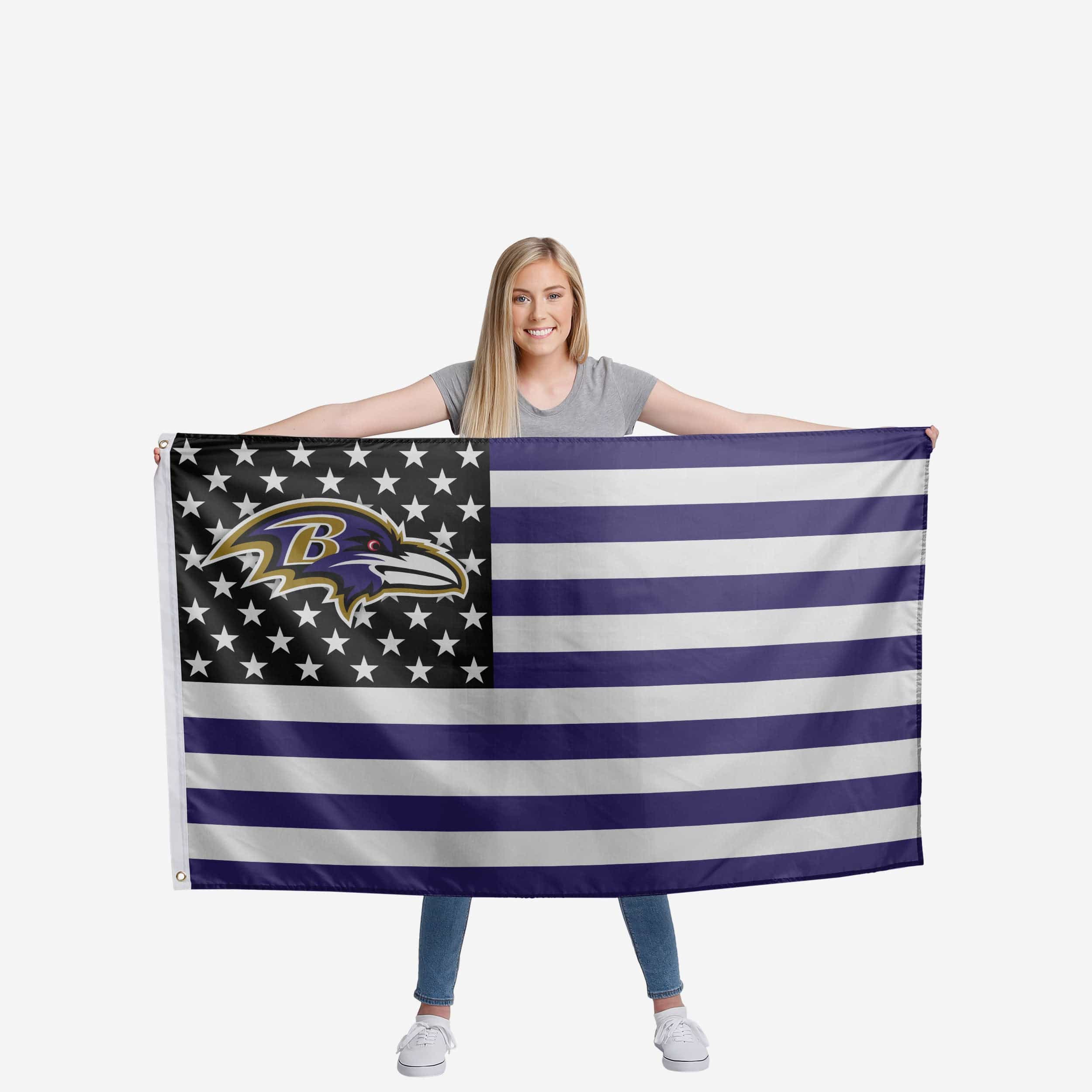Baltimore Ravens American Stars Horizontal Flag - Image 2