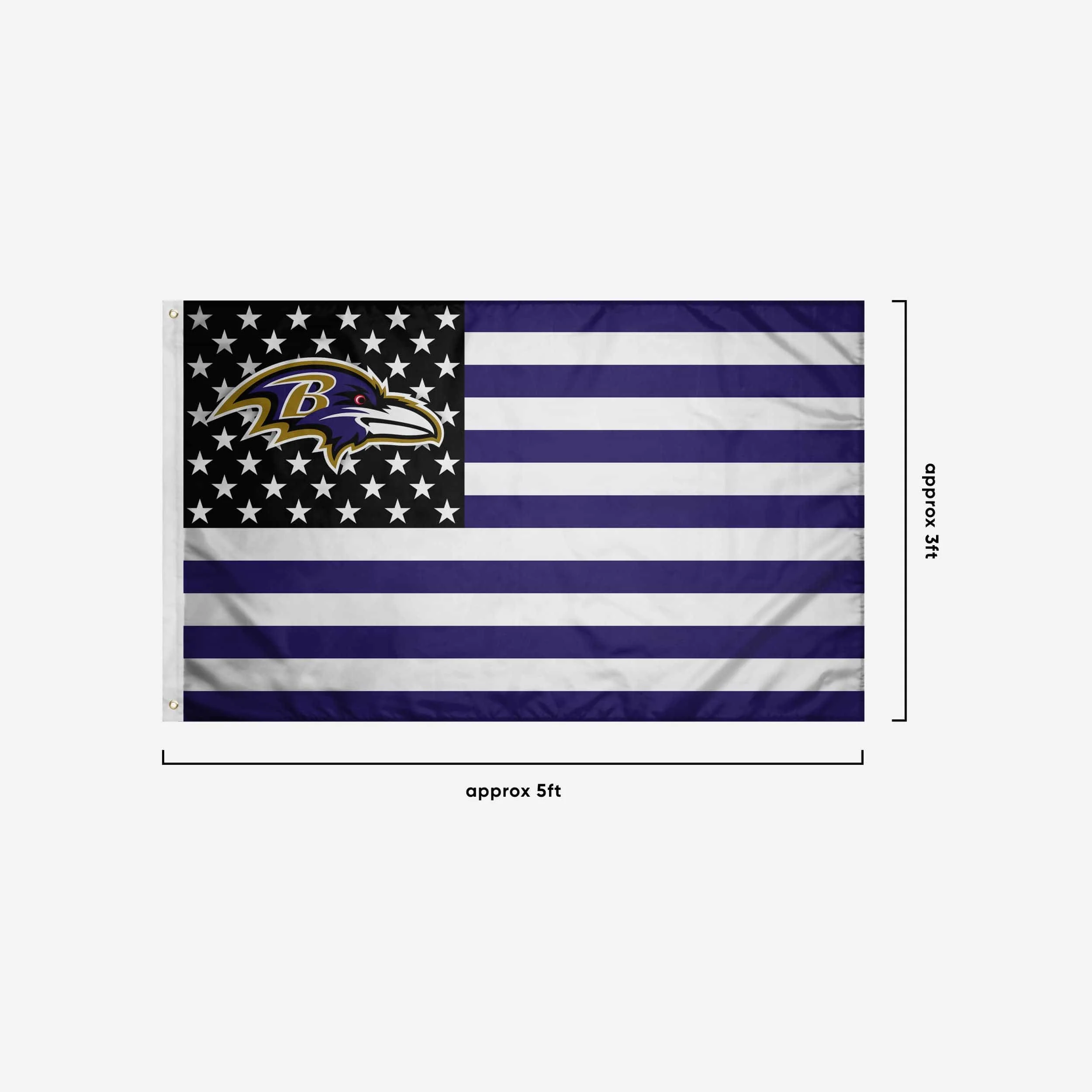 Baltimore Ravens American Stars Horizontal Flag - Image 3