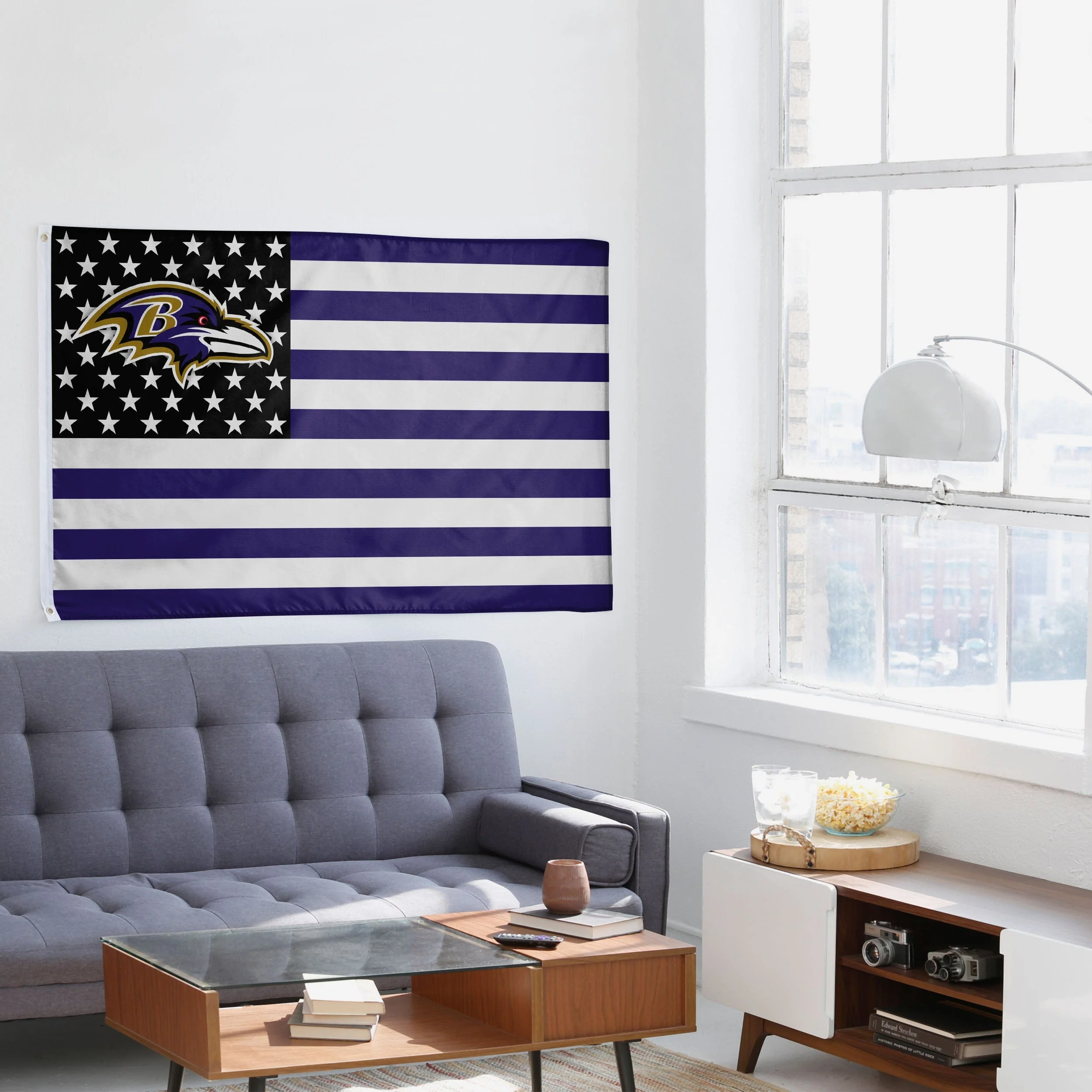 Baltimore Ravens American Stars Horizontal Flag - Image 4