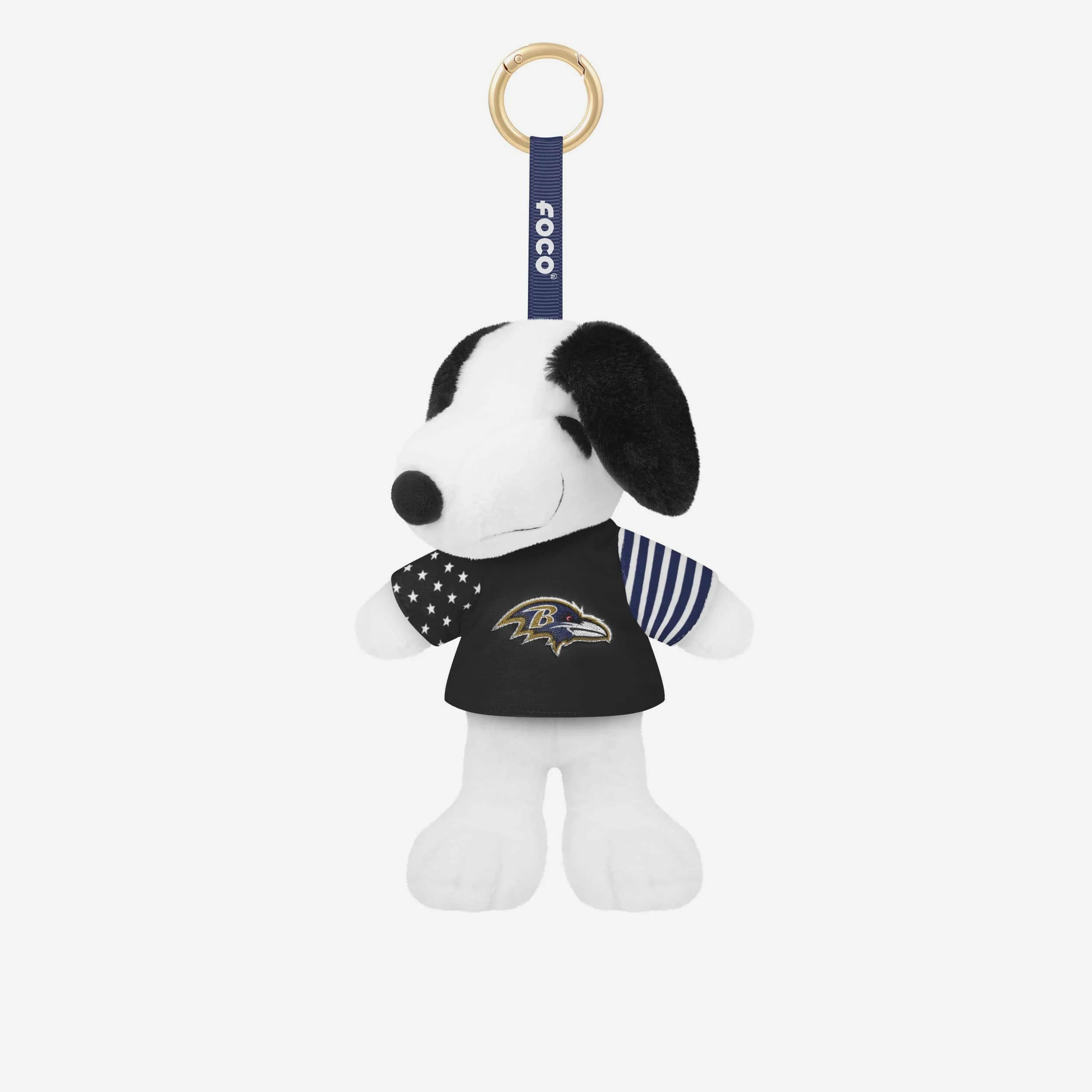 Baltimore Ravens Americana Plush Snoopy Peanuts Bag Charm Keychain