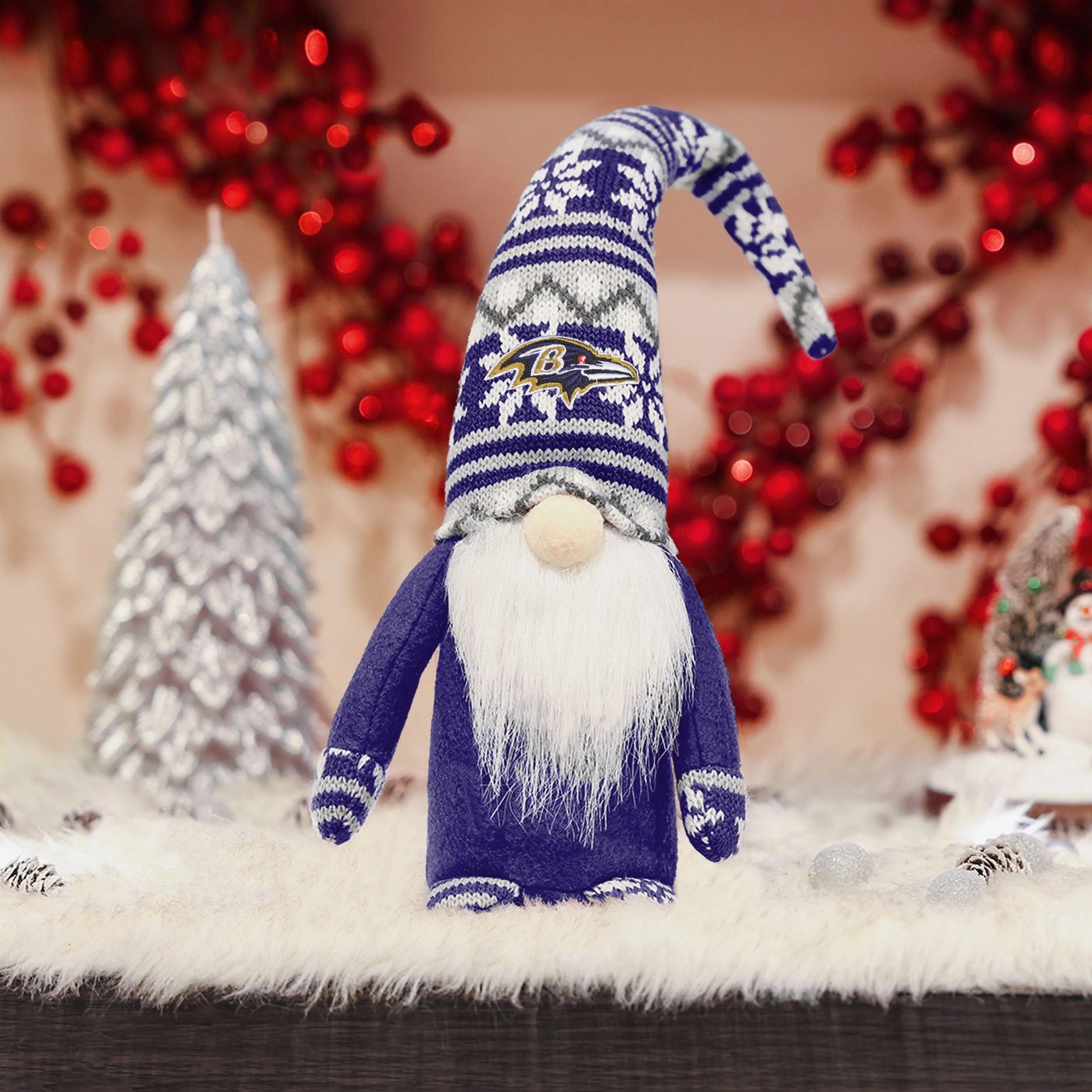 Baltimore Ravens Bent Hat Plush Gnome - Image 2
