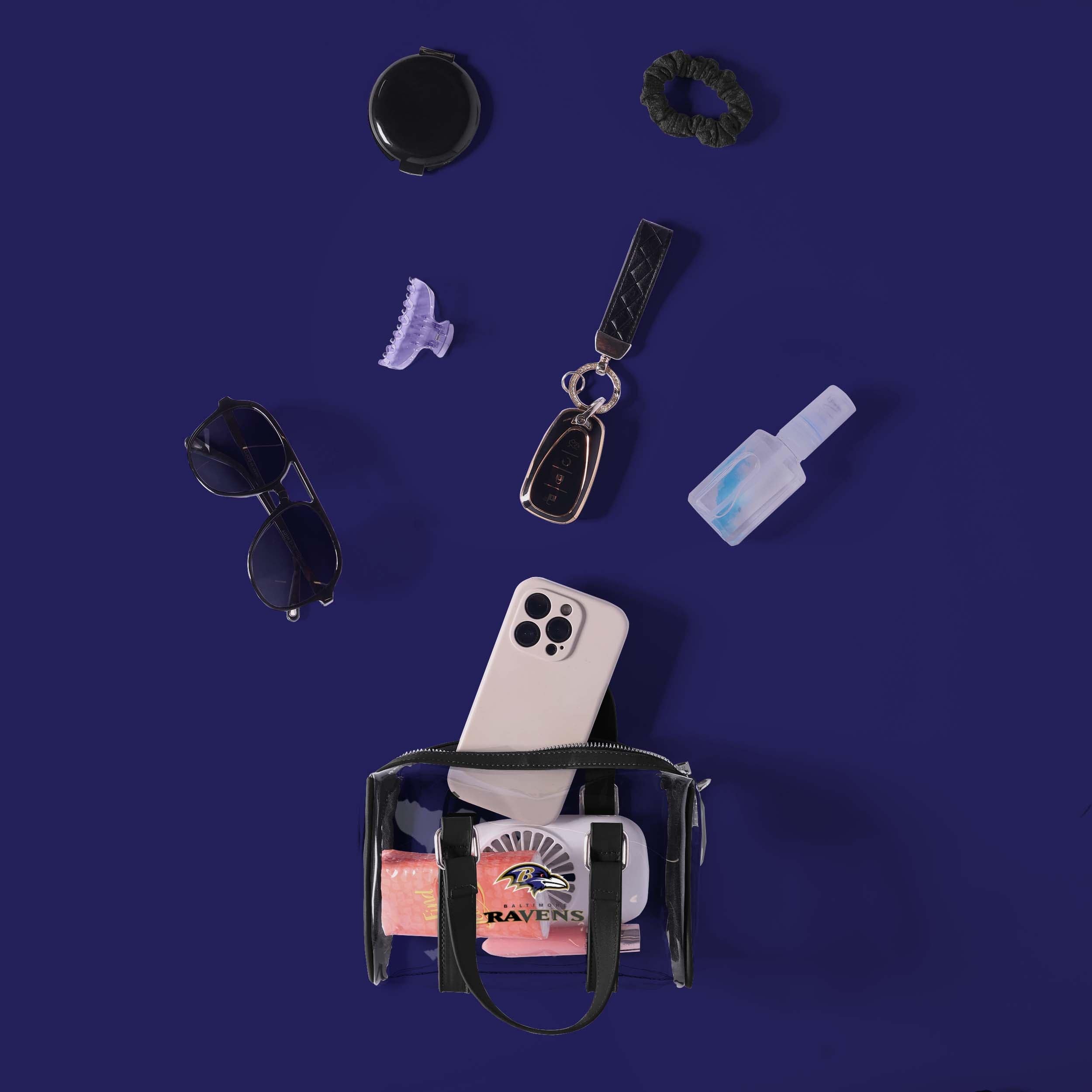 Baltimore Ravens Clear Barrel Bag - Image 3