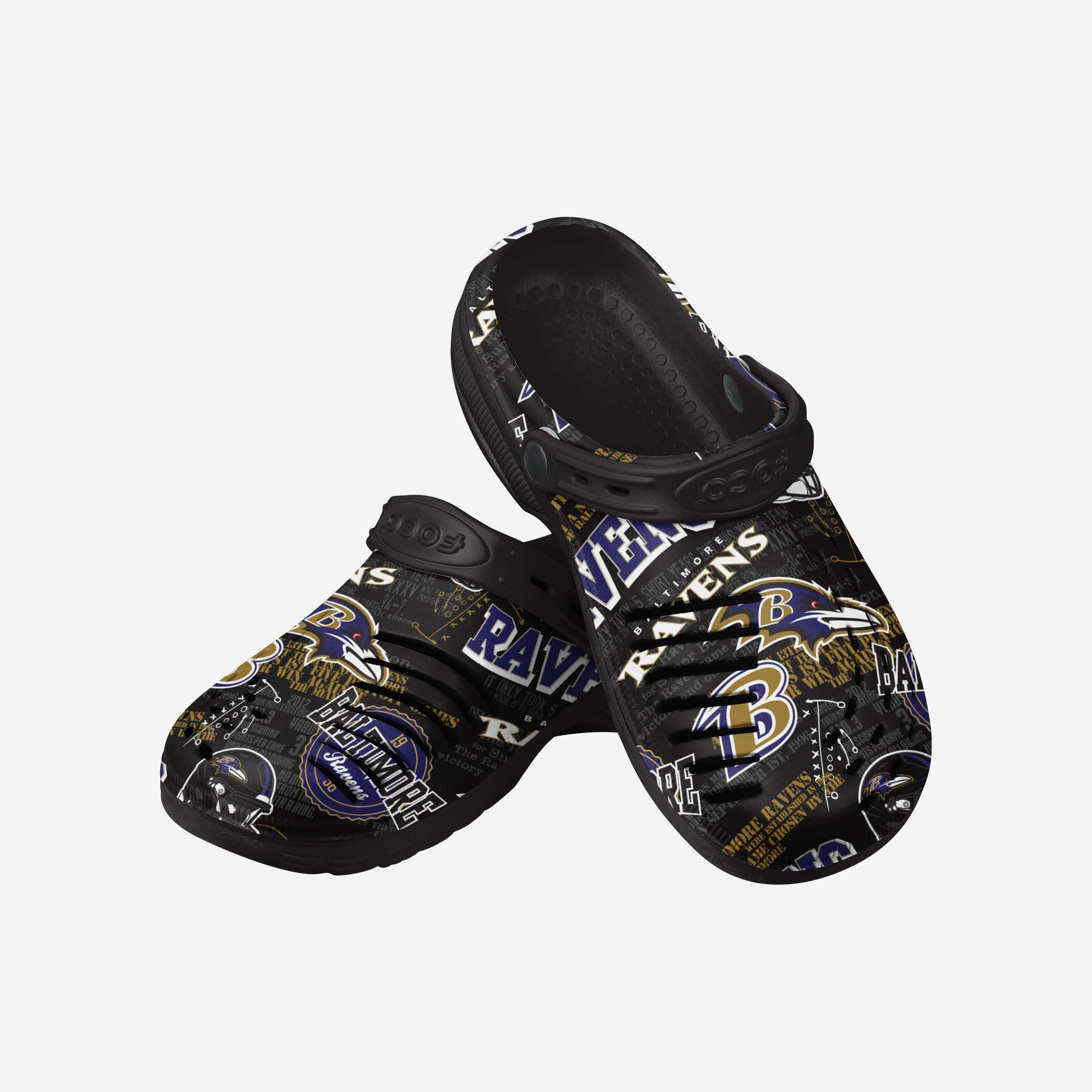 Baltimore Ravens Historic Print Clog With Strap - Image 3