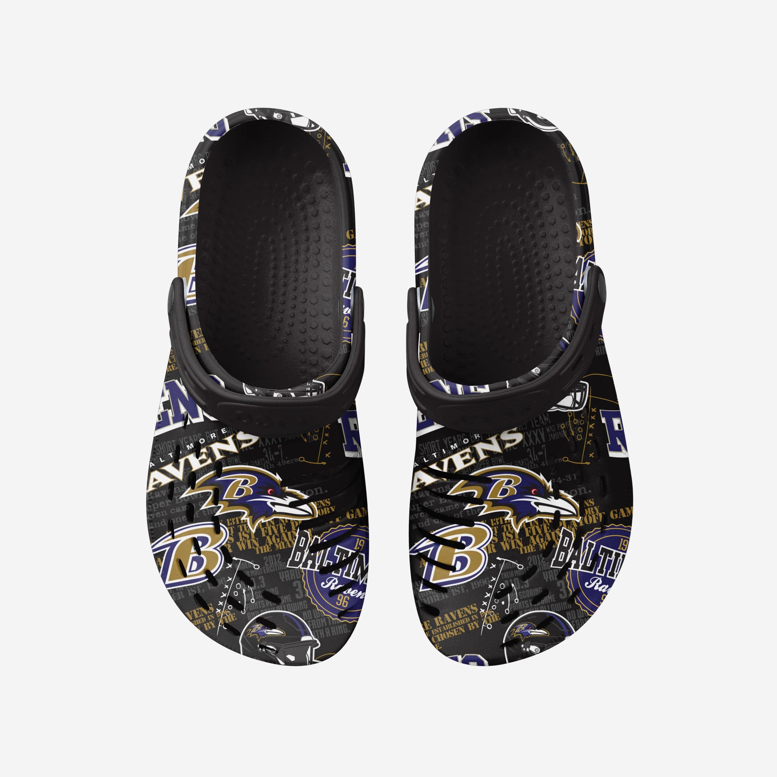 Baltimore Ravens Historic Print Clog With Strap - Image 4