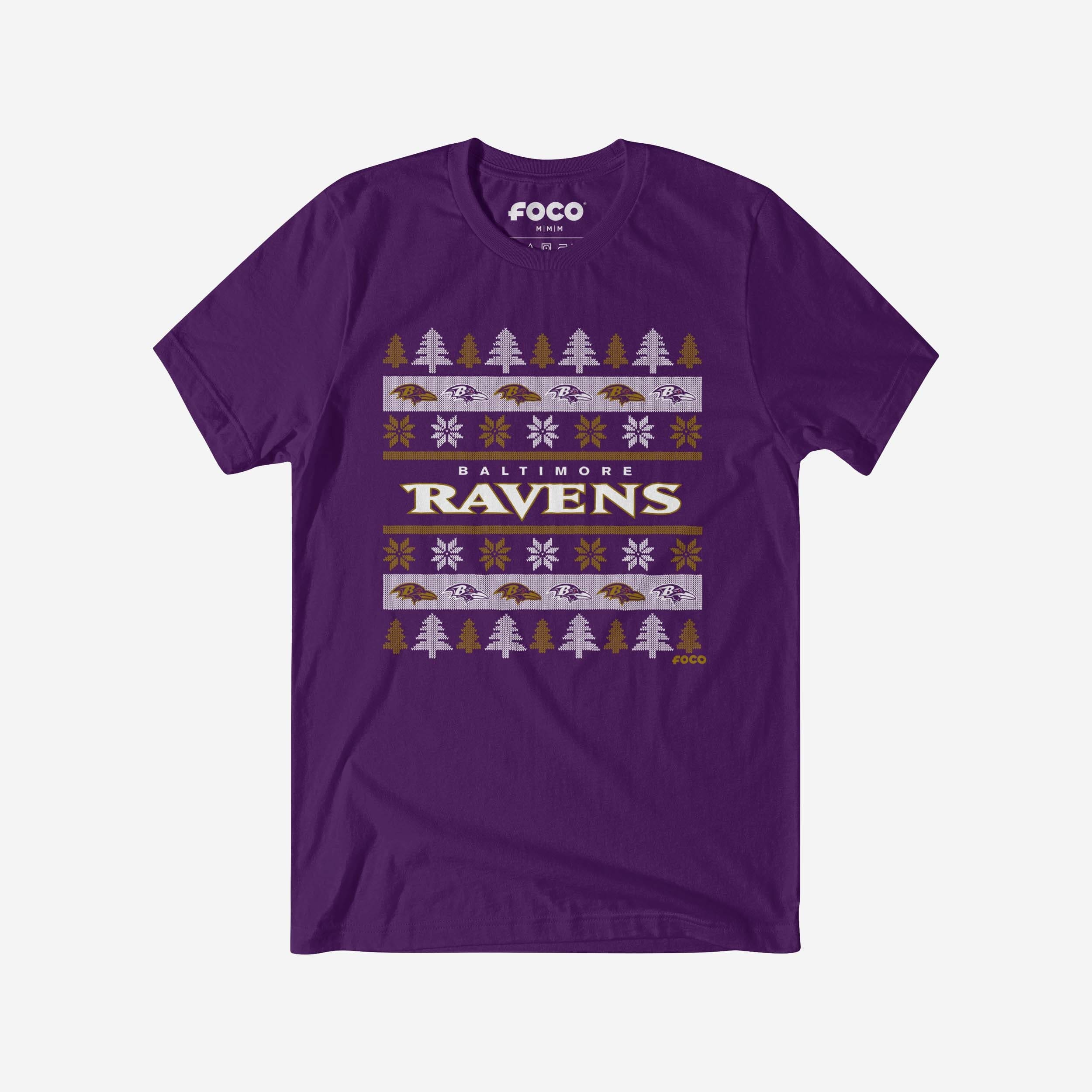 Baltimore Ravens Holiday Sweater T-Shirt