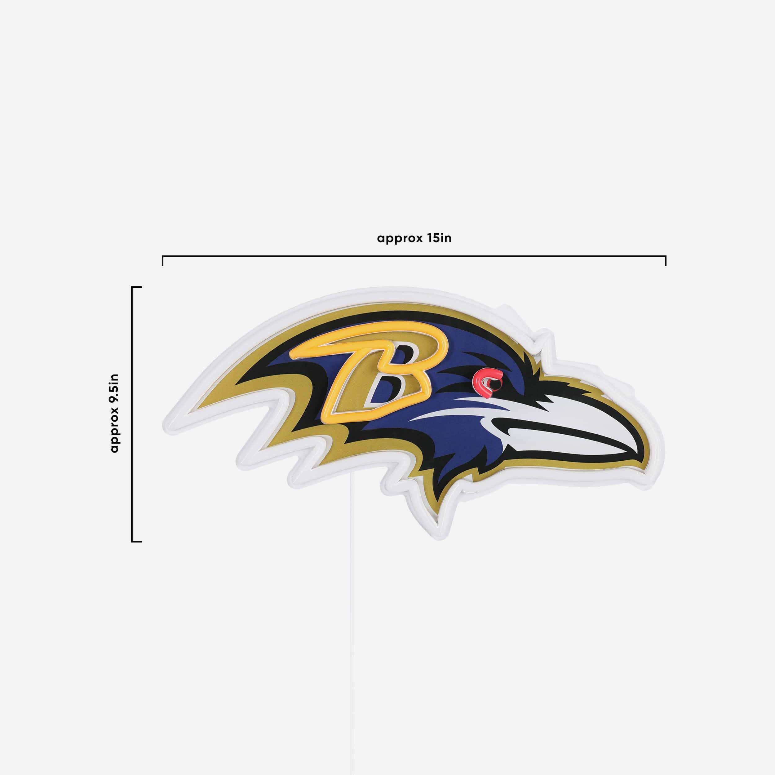 Baltimore Ravens LED Neon Light Up Team Logo Sign - Image 5