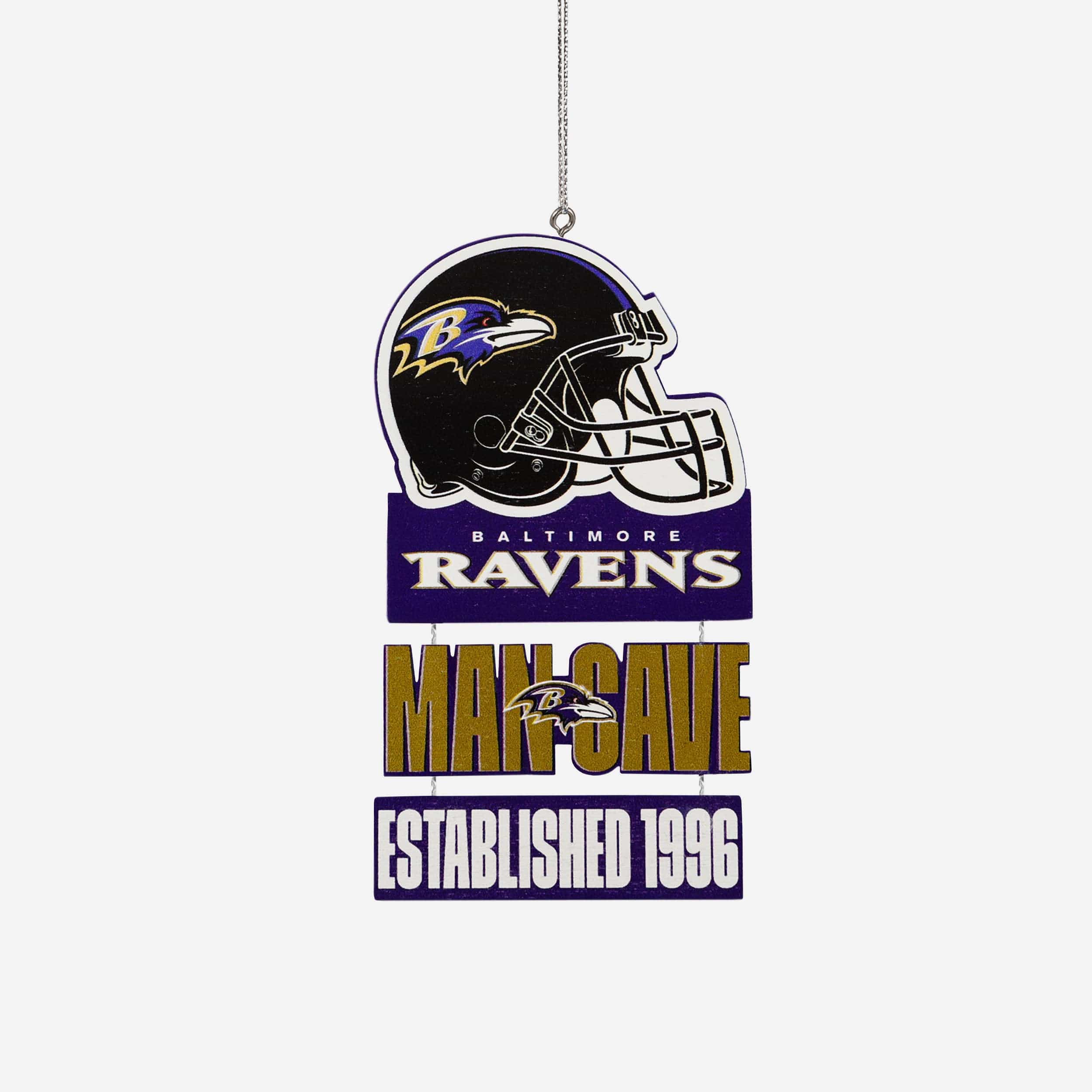 Baltimore Ravens Mancave Sign Ornament