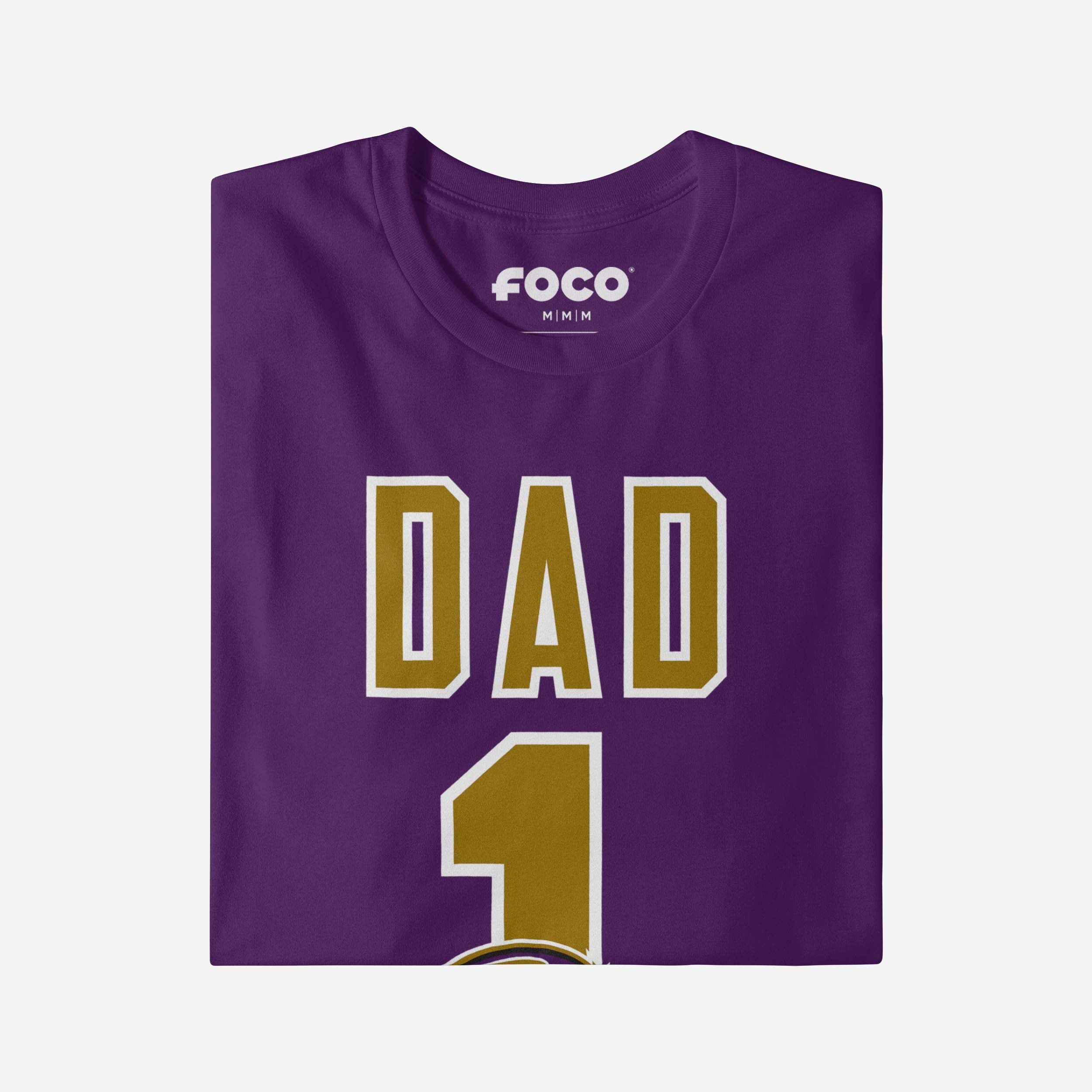 Baltimore Ravens Number 1 Dad T-Shirt - Image 4