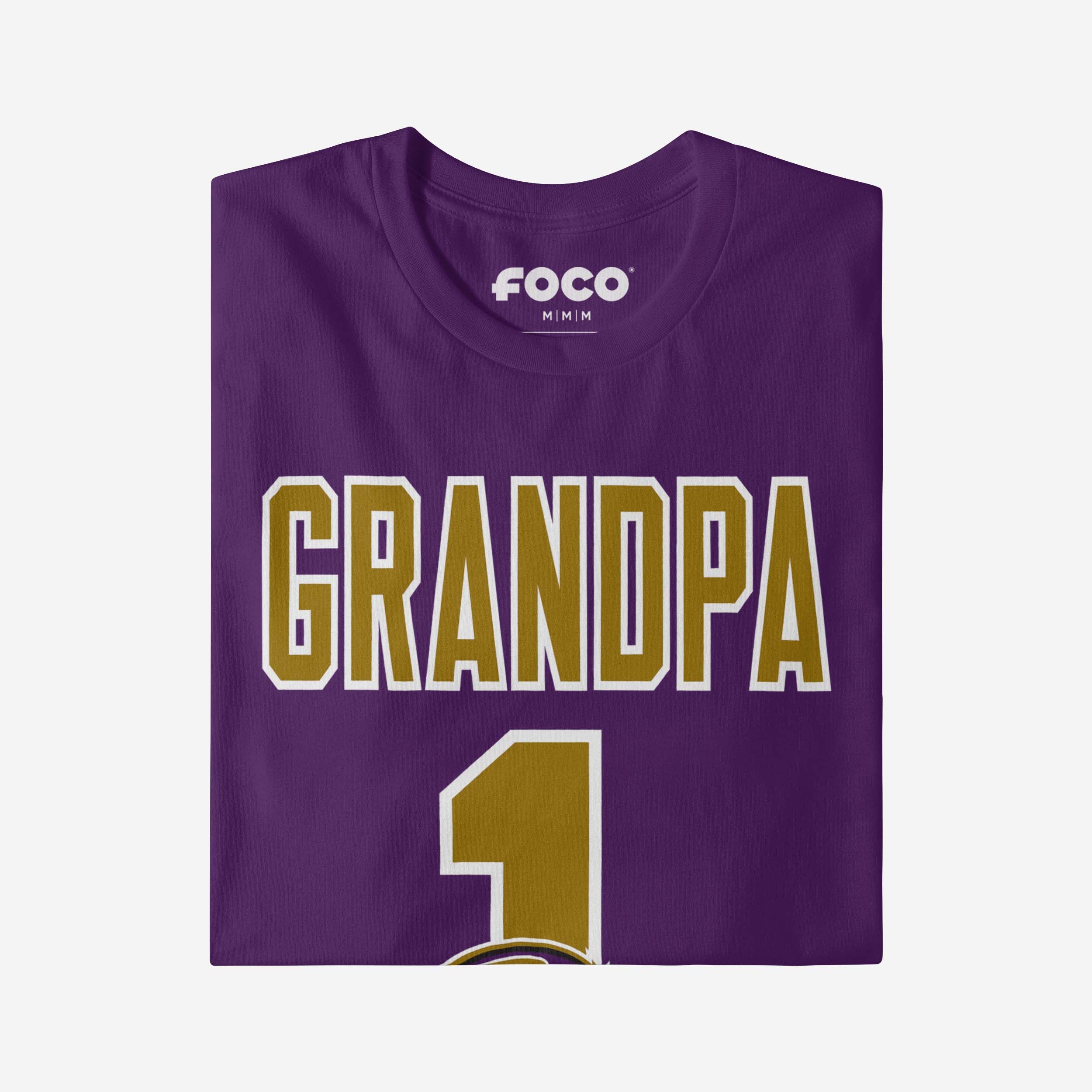 Baltimore Ravens Number 1 Grandpa T-Shirt - Image 3