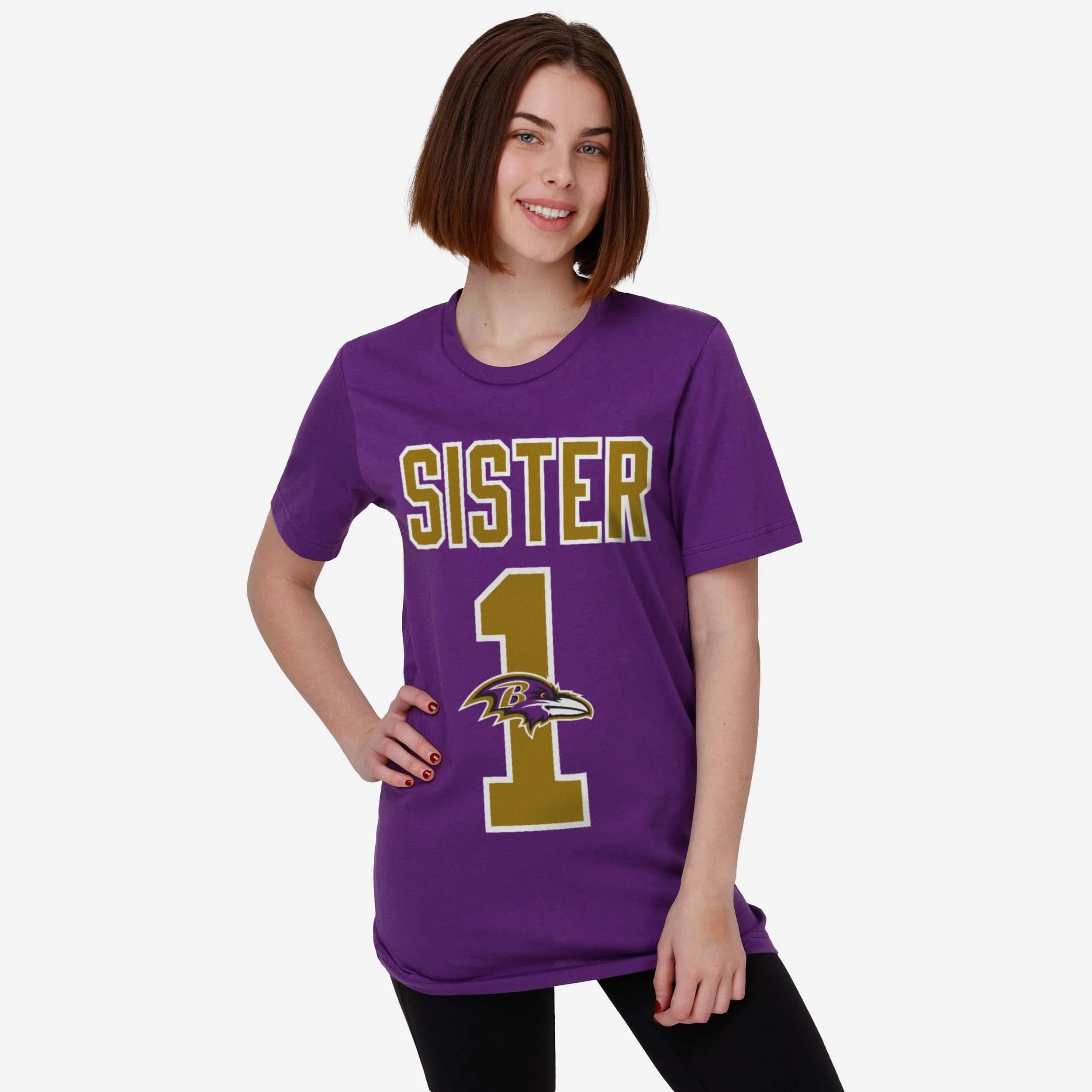 Baltimore Ravens Number 1 Sister T-Shirt - Image 2