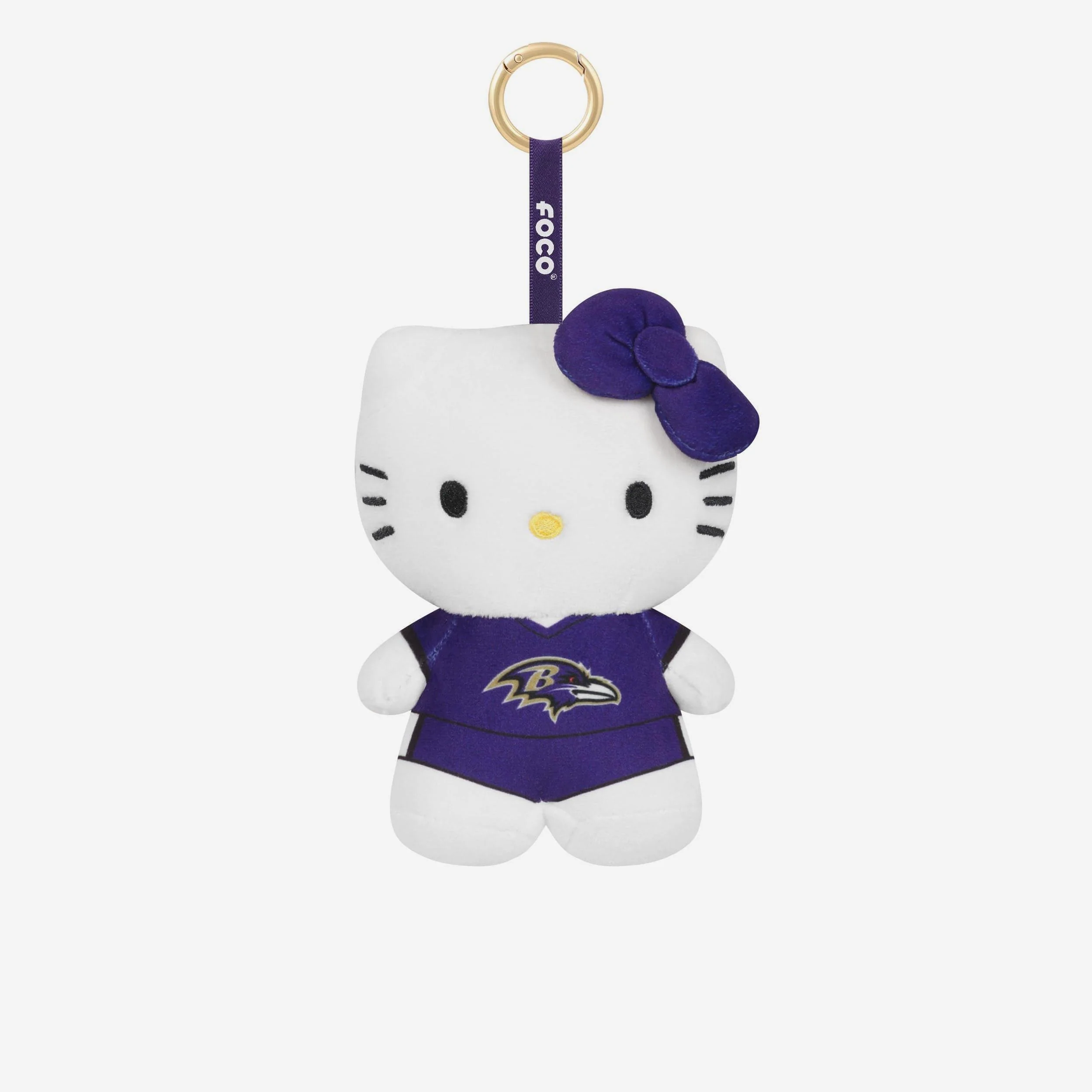 Baltimore Ravens Plush Hello Kitty® Bag Charm Keychain