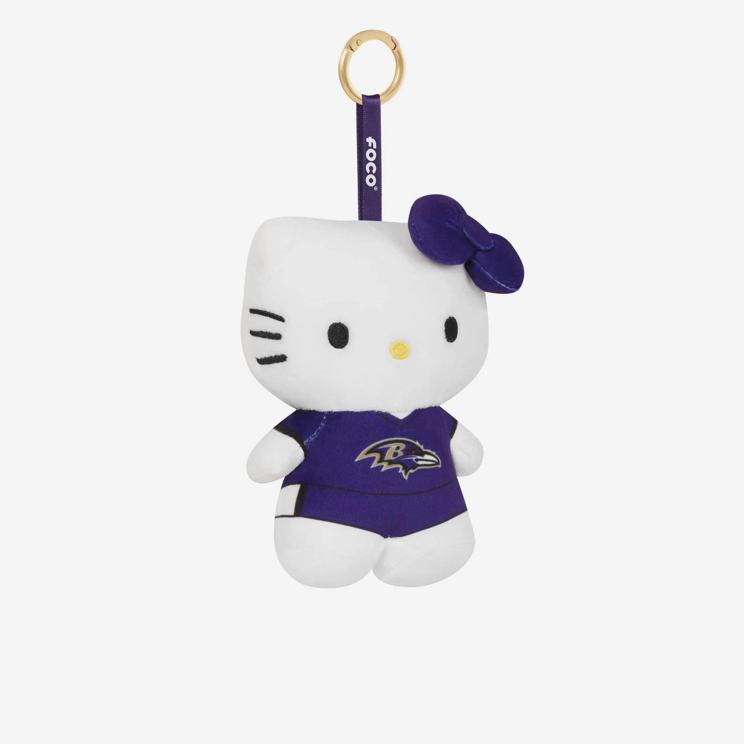 Baltimore Ravens Plush Hello Kitty® Bag Charm Keychain - Image 3