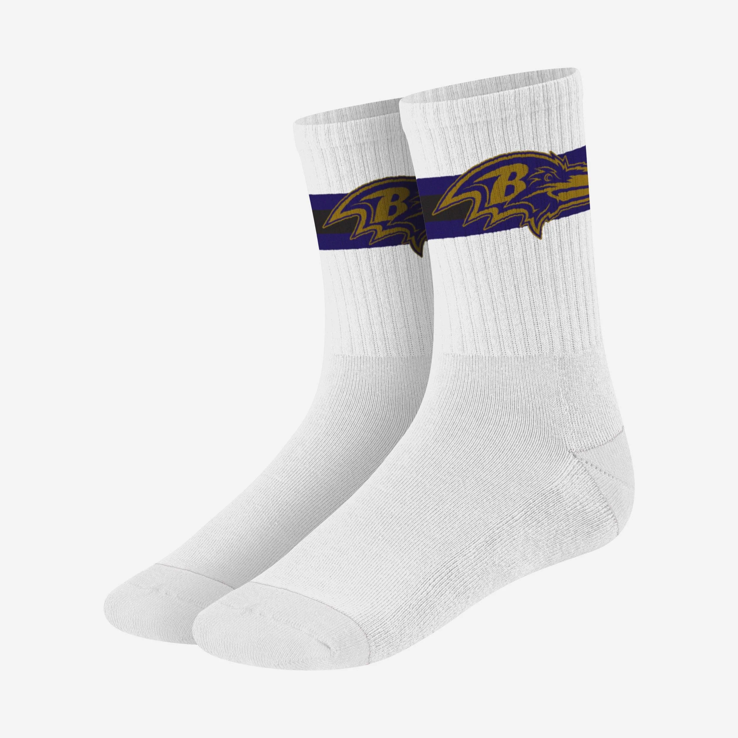 Baltimore Ravens Primary Logo White Socks - Image 3
