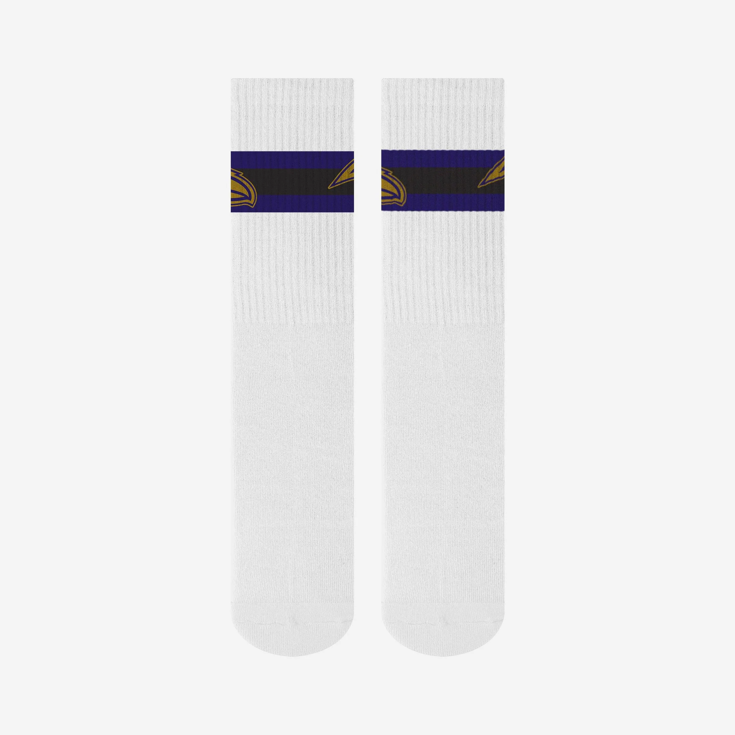 Baltimore Ravens Primary Logo White Socks - Image 4