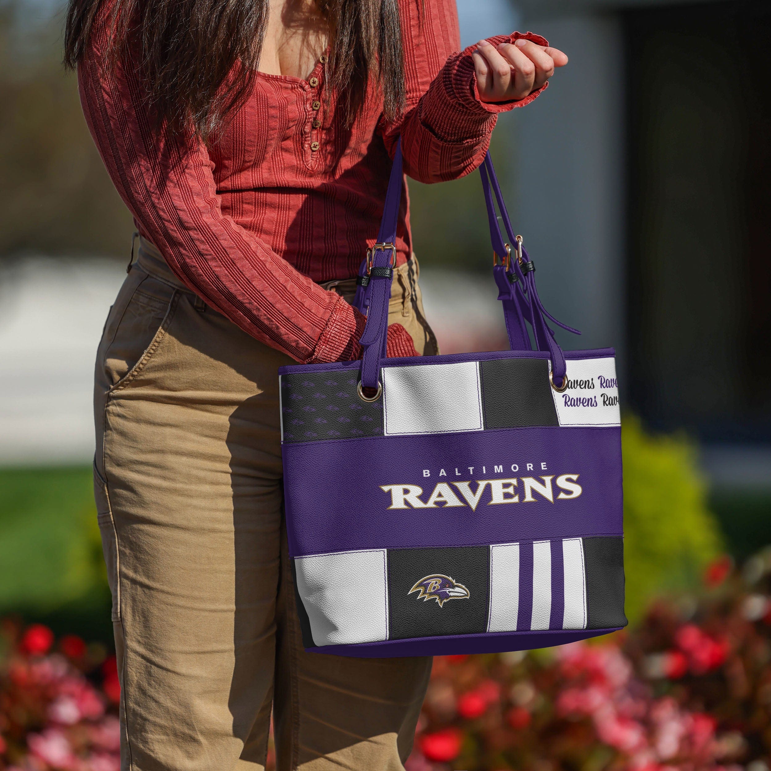 Baltimore Ravens Printed Collage Tote - Image 3