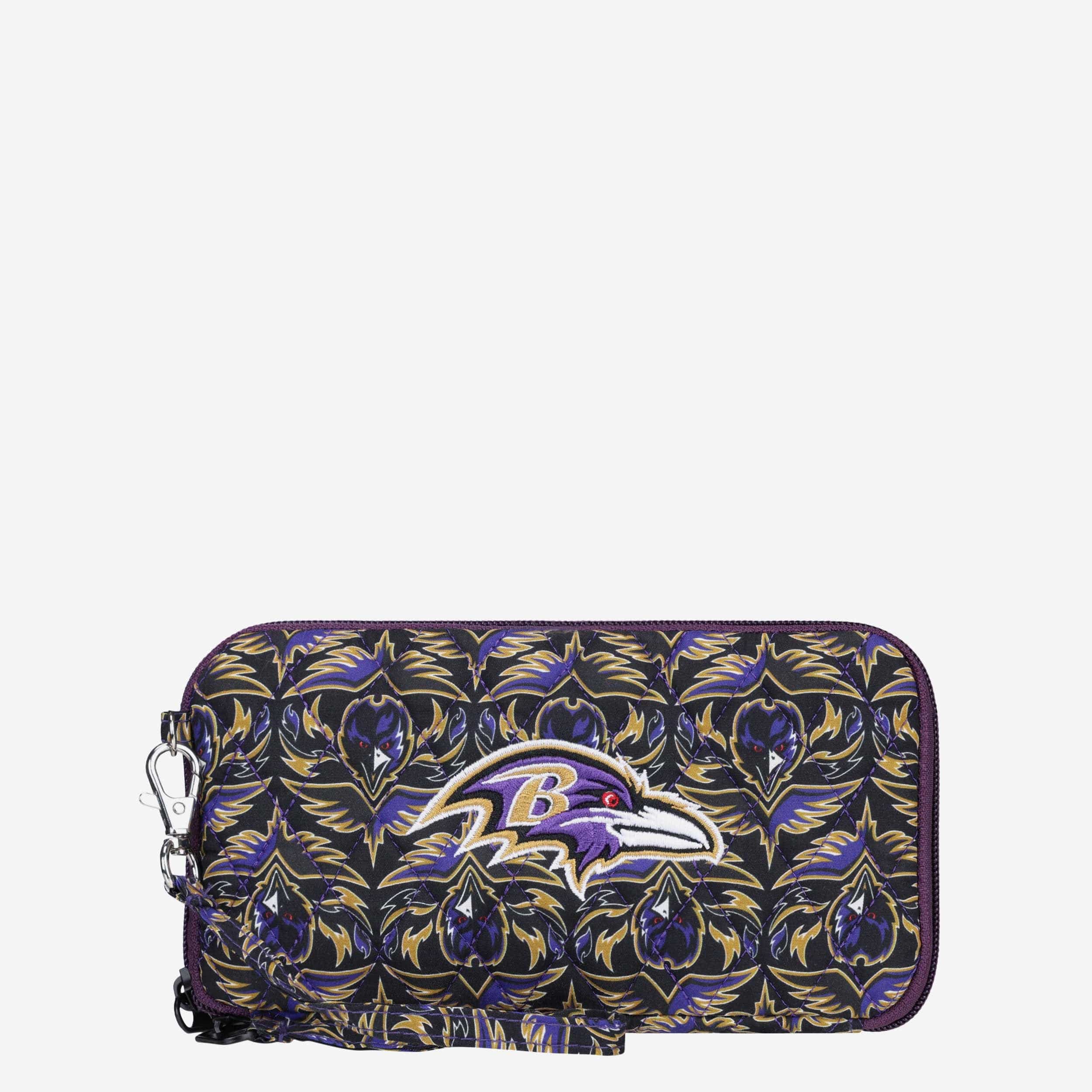 Baltimore Ravens Quilted Printed Wristlet