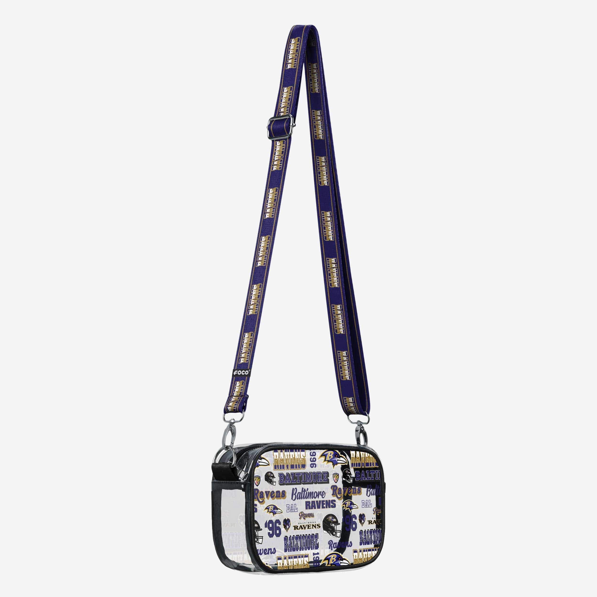 Baltimore Ravens Repeat Retro Print Clear Crossbody Bag - Image 2