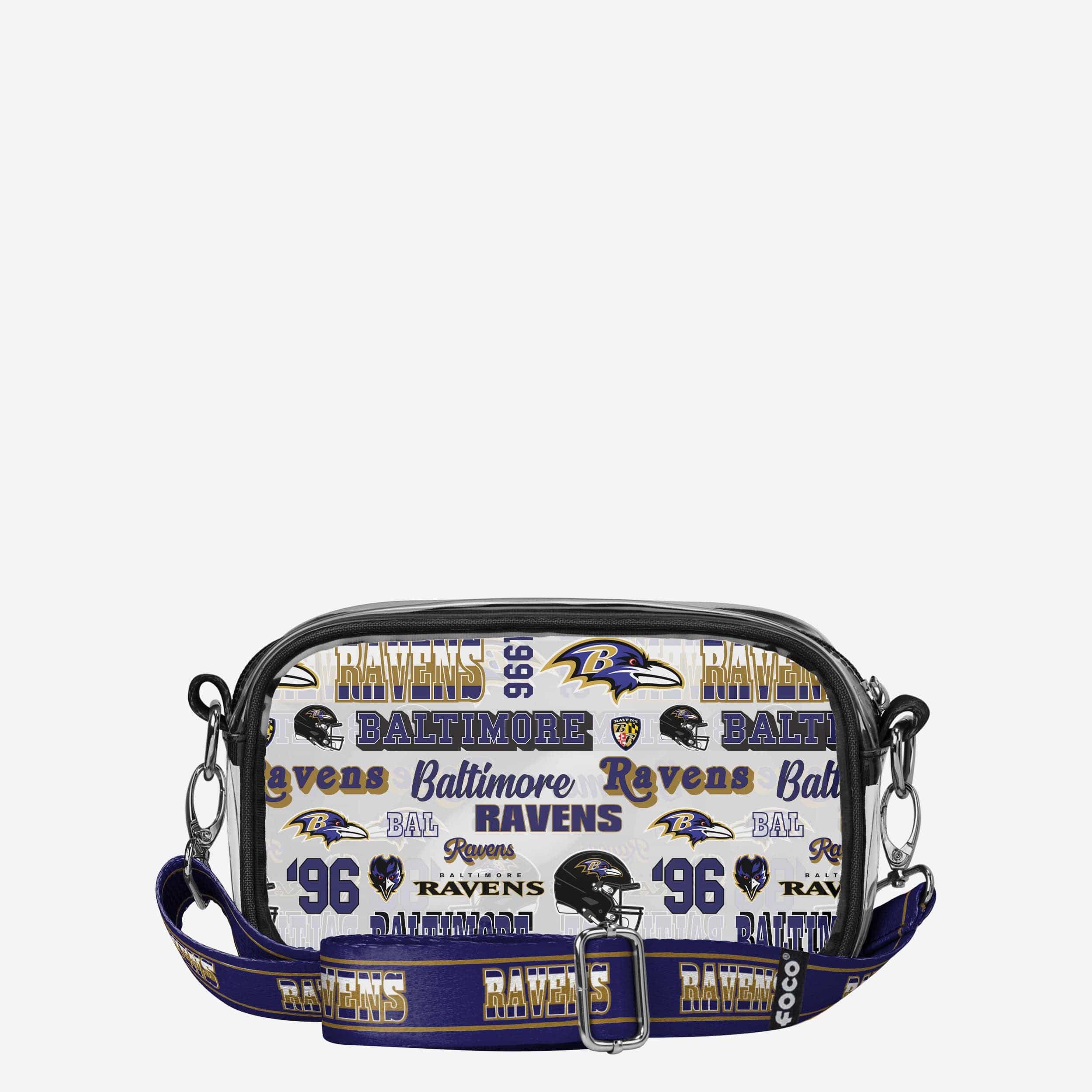 Baltimore Ravens Repeat Retro Print Clear Crossbody Bag - Image 5