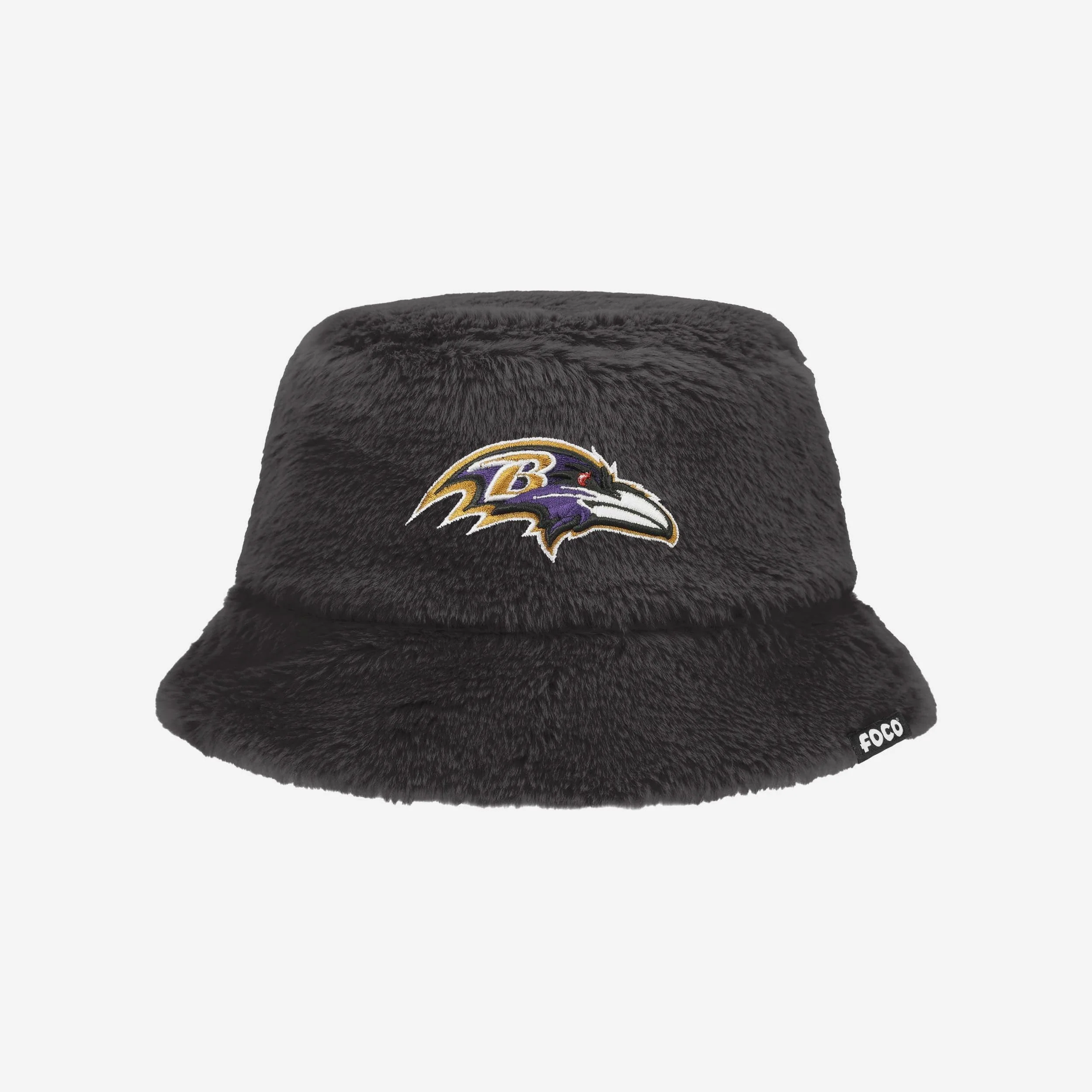Baltimore Ravens Reversible Faux Fur Bucket Hat