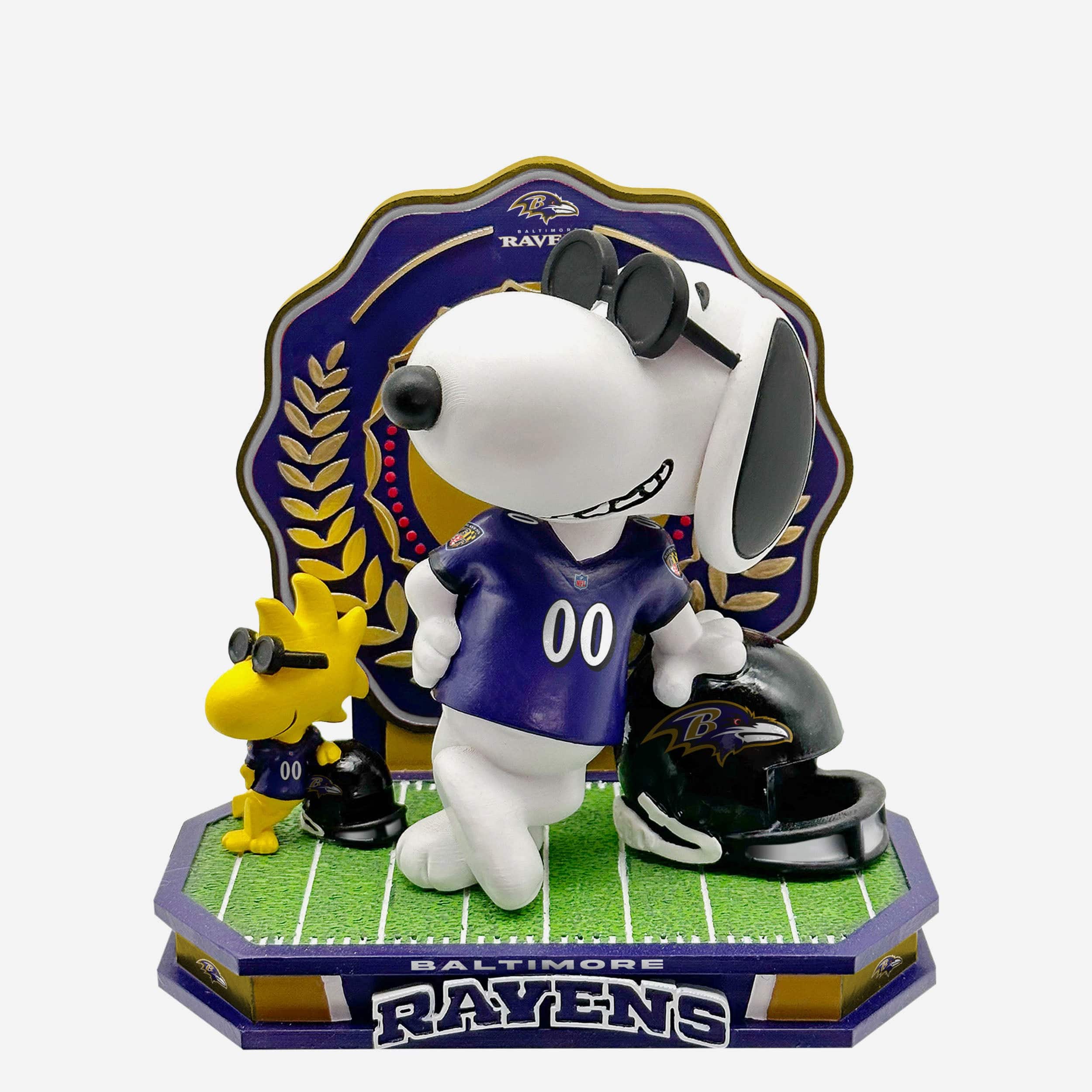 Baltimore Ravens Snoopy & Woodstock Joe Cool Peanuts Dual Bobblehead