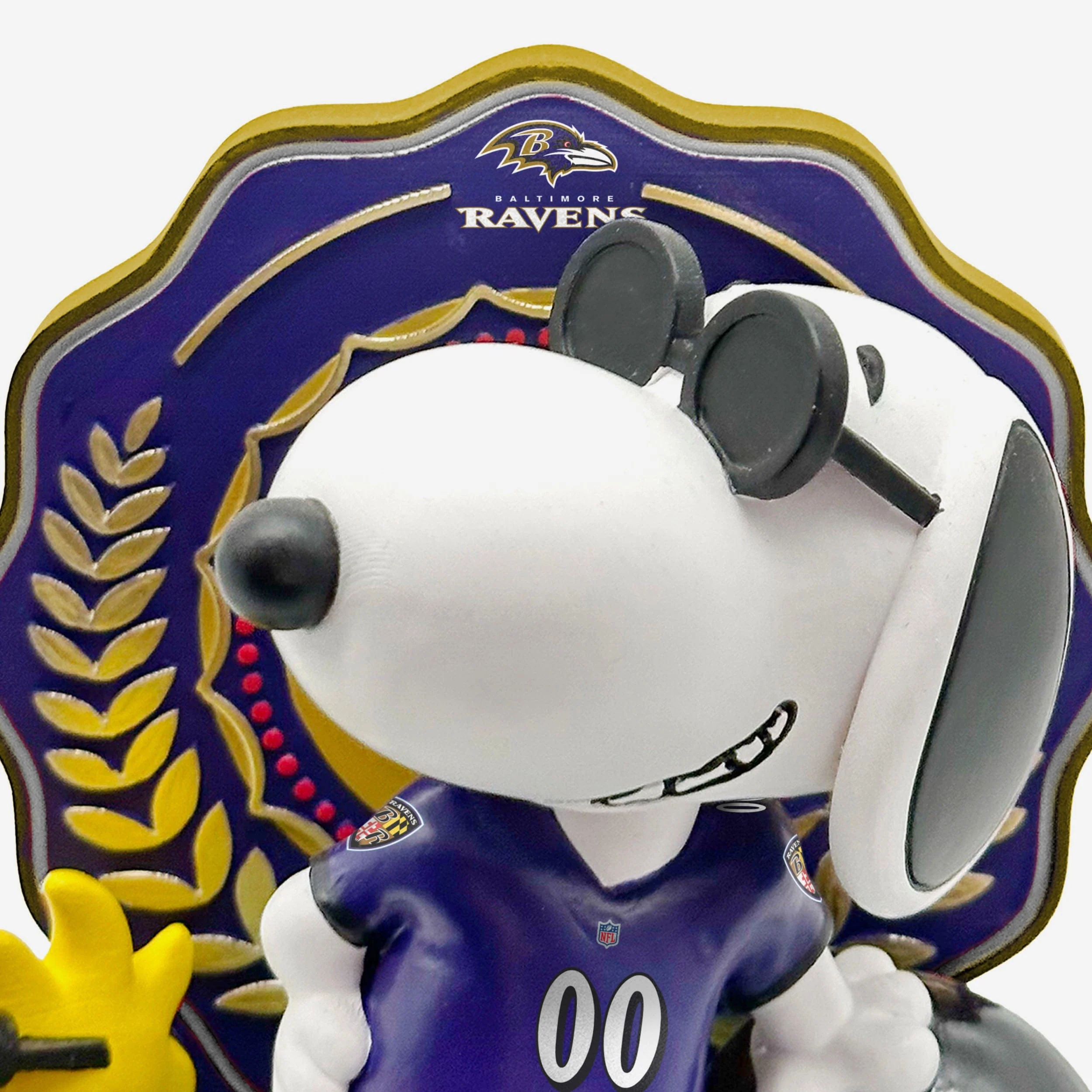 Baltimore Ravens Snoopy & Woodstock Joe Cool Peanuts Dual Bobblehead - Image 2