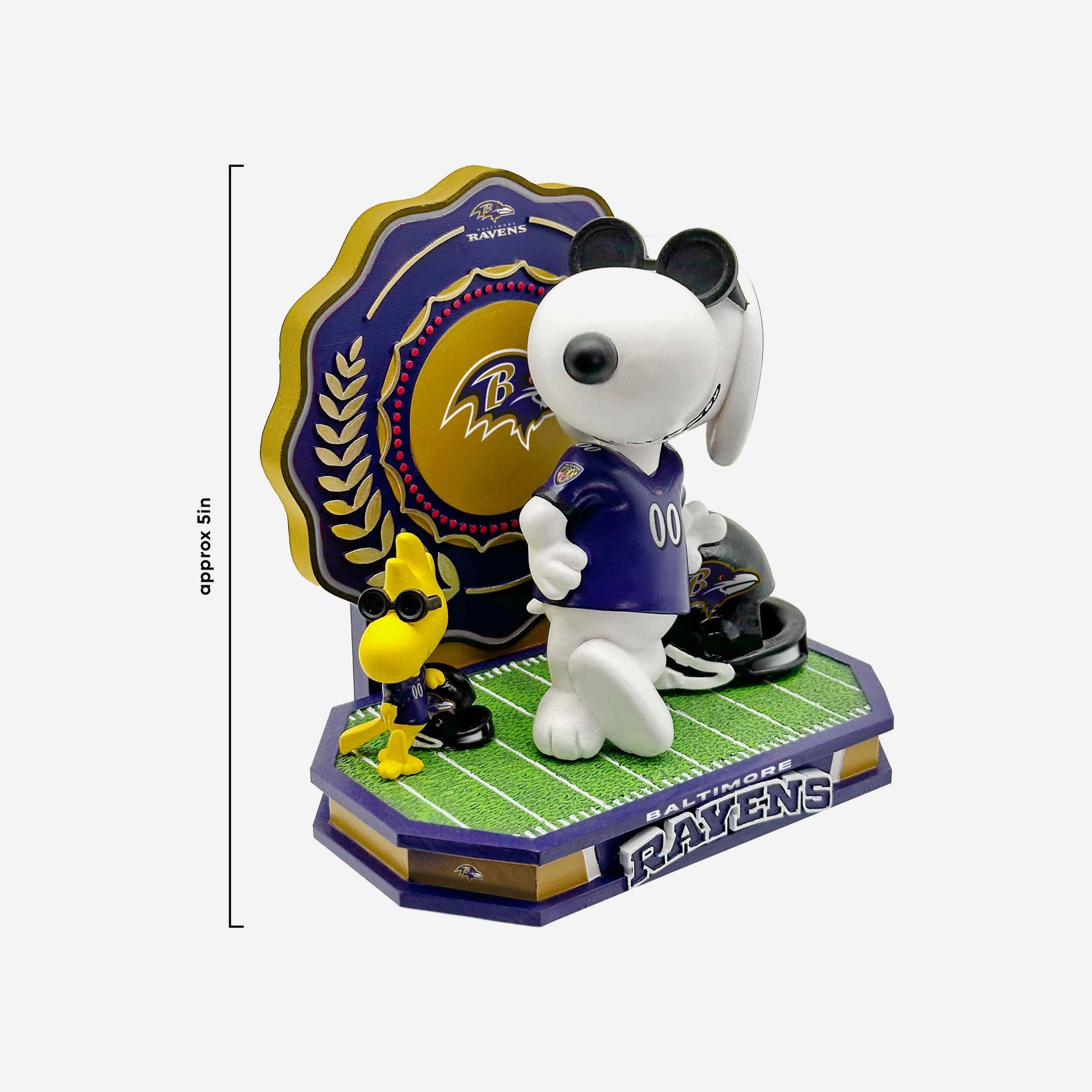 Baltimore Ravens Snoopy & Woodstock Joe Cool Peanuts Dual Bobblehead - Image 4