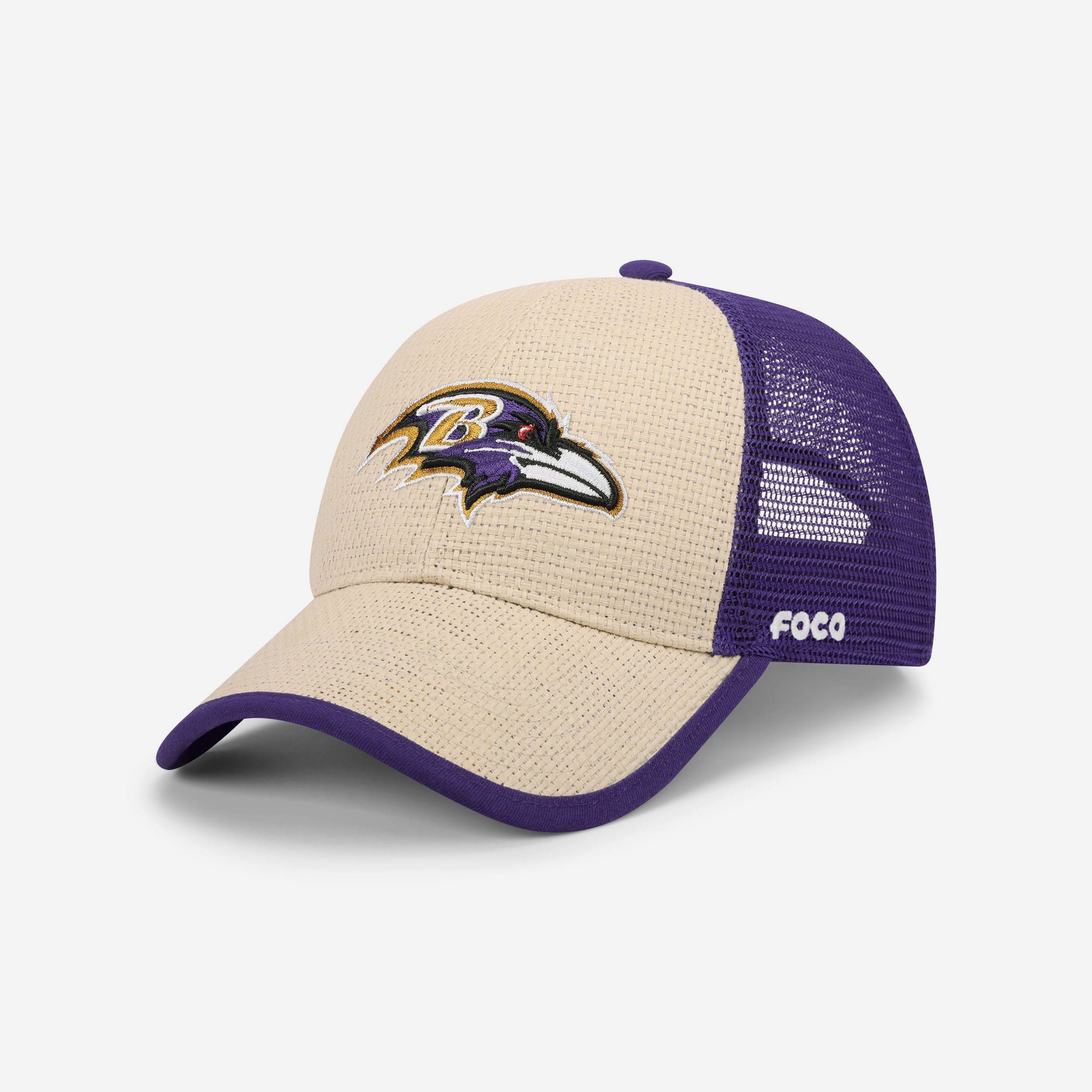 Baltimore Ravens Straw Casual Trucker Cap