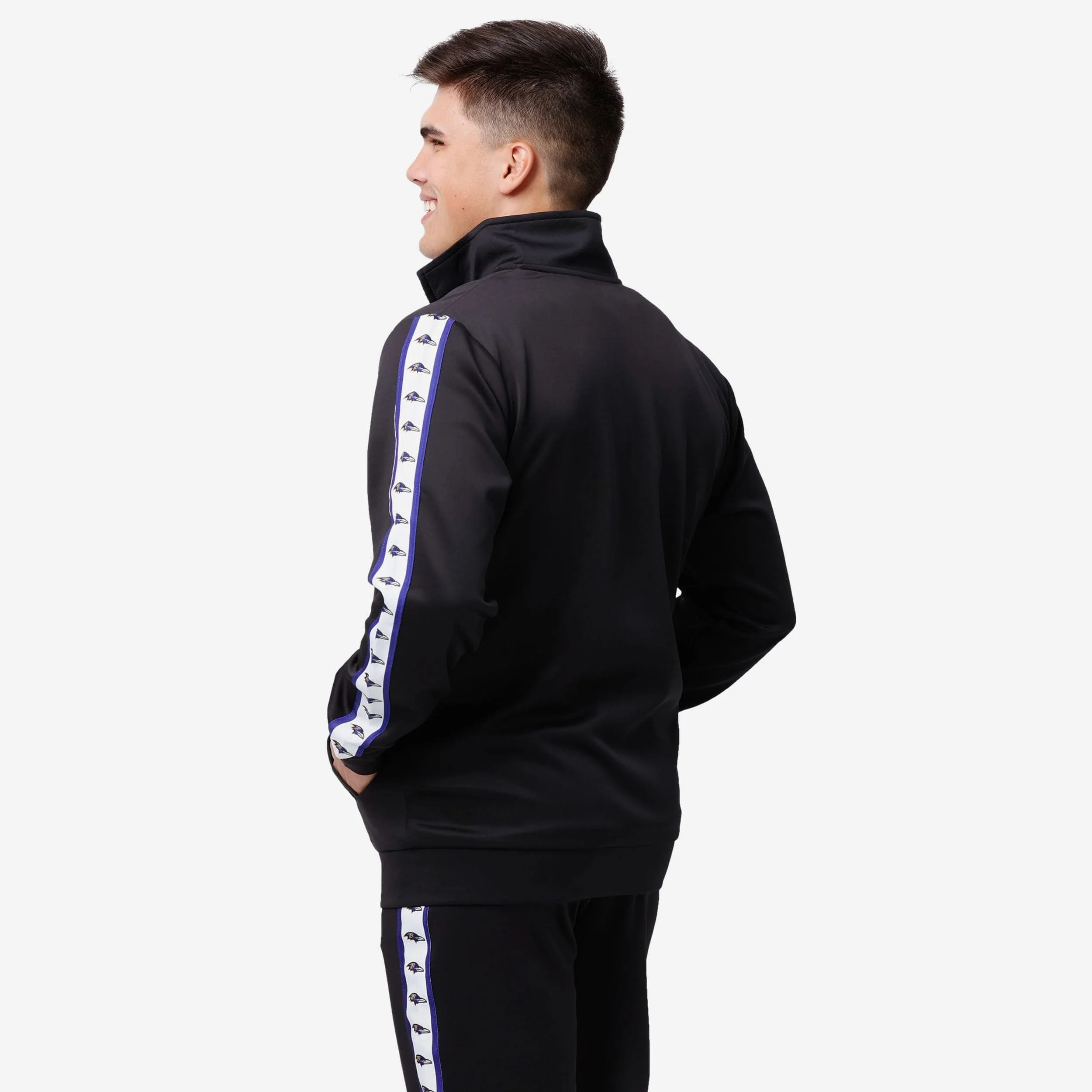 Baltimore Ravens Stripe Logo Track Jacket - Image 2