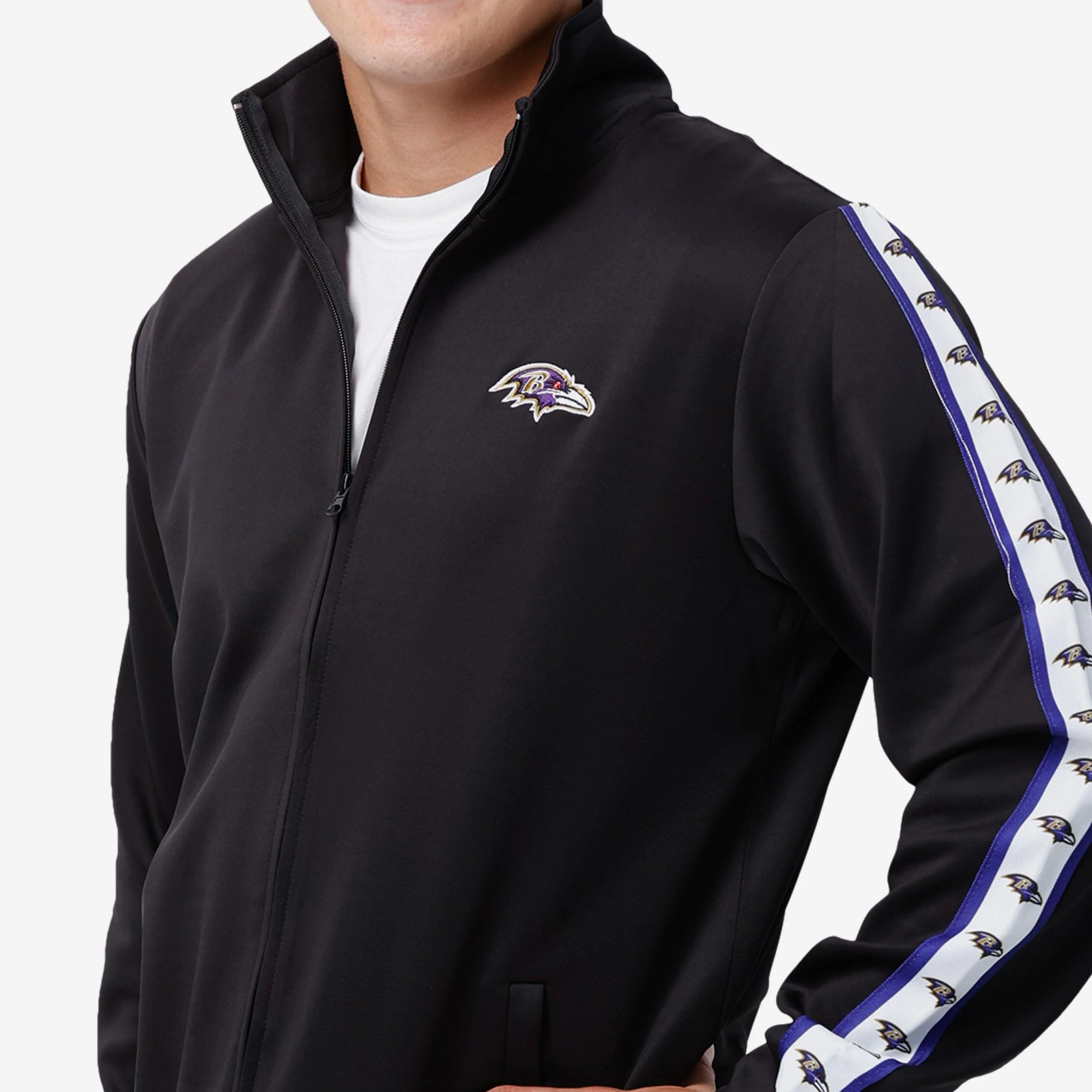 Baltimore Ravens Stripe Logo Track Jacket - Image 3