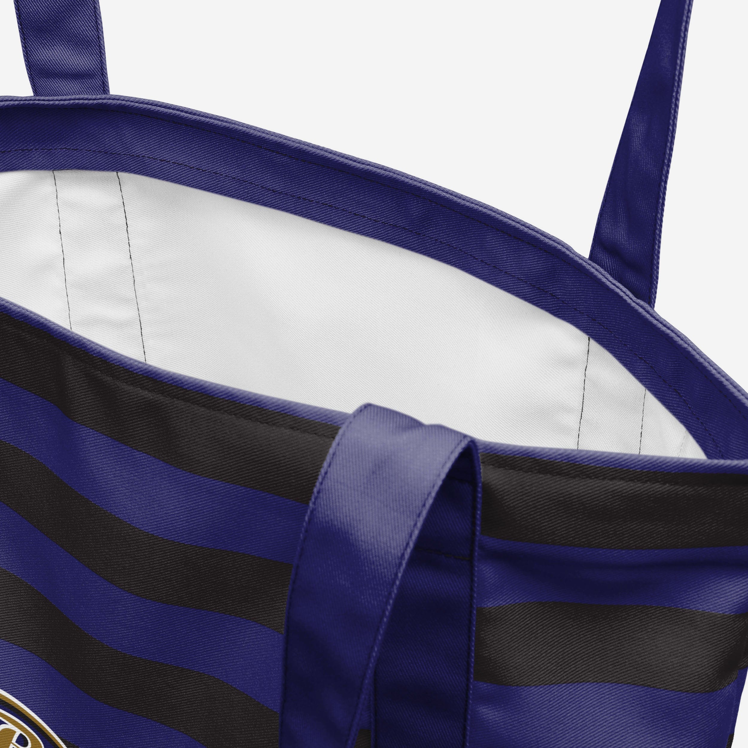 Baltimore Ravens Team Stripe Canvas Tote Bag - Image 4