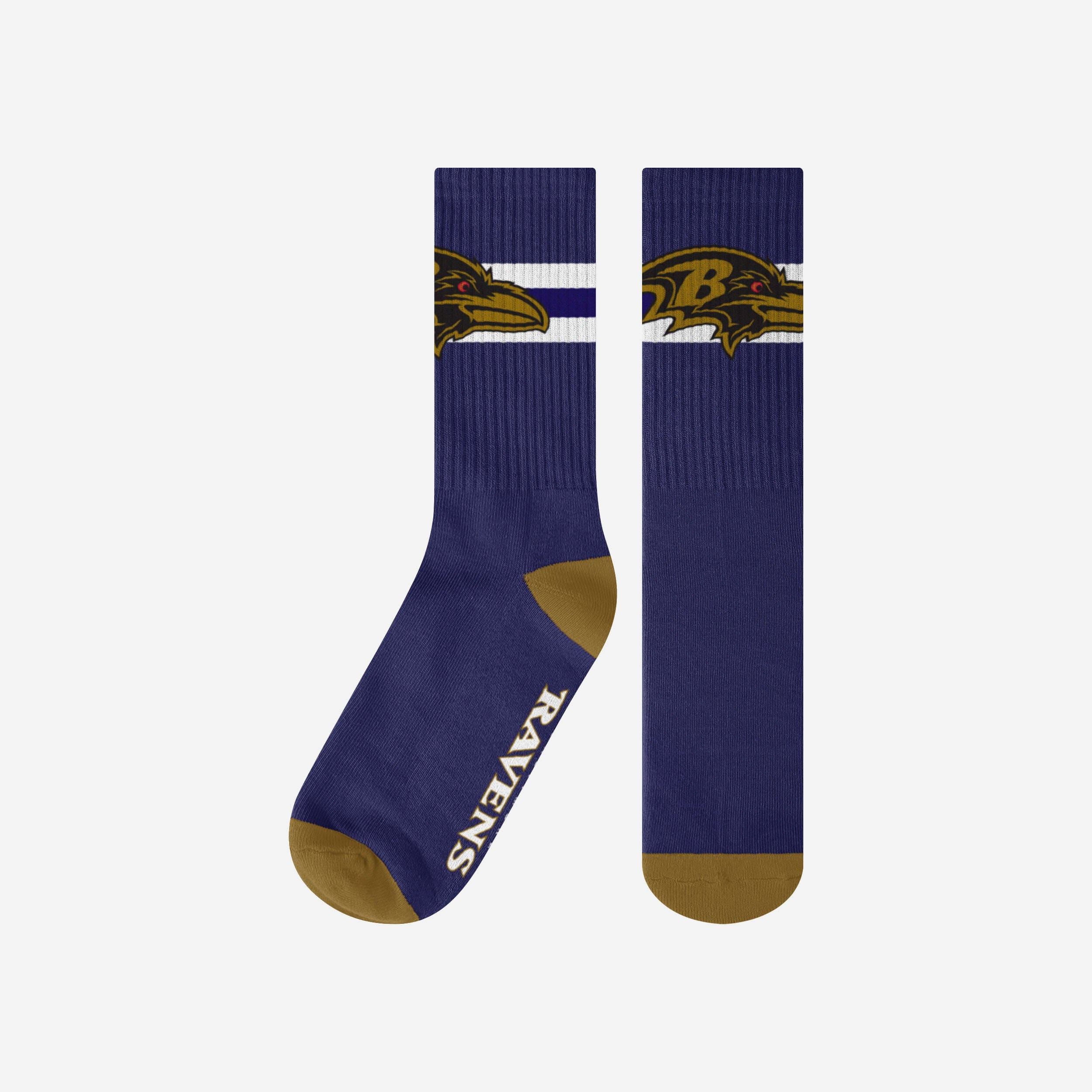 Baltimore Ravens Team Stripe Crew Socks