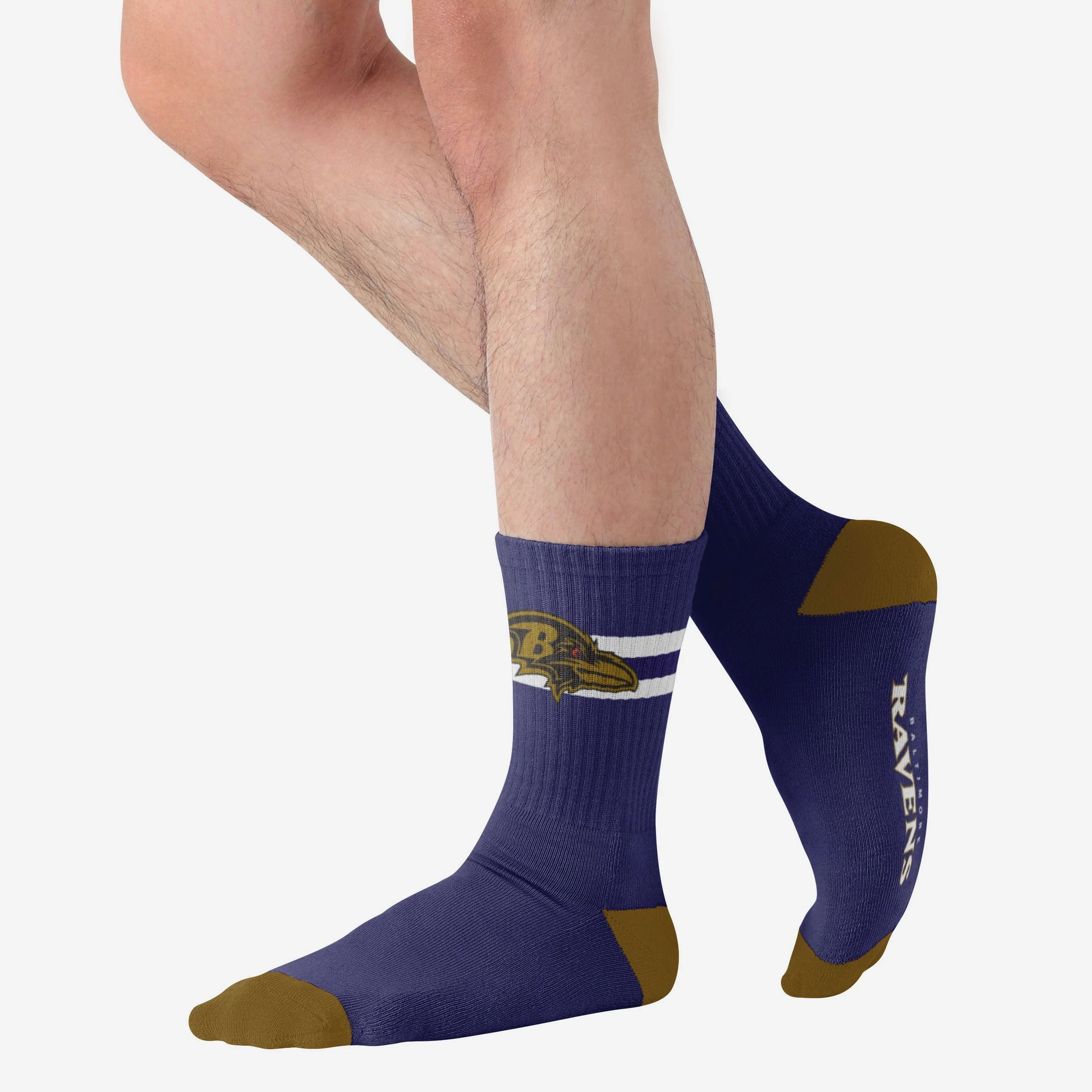 Baltimore Ravens Team Stripe Crew Socks - Image 2