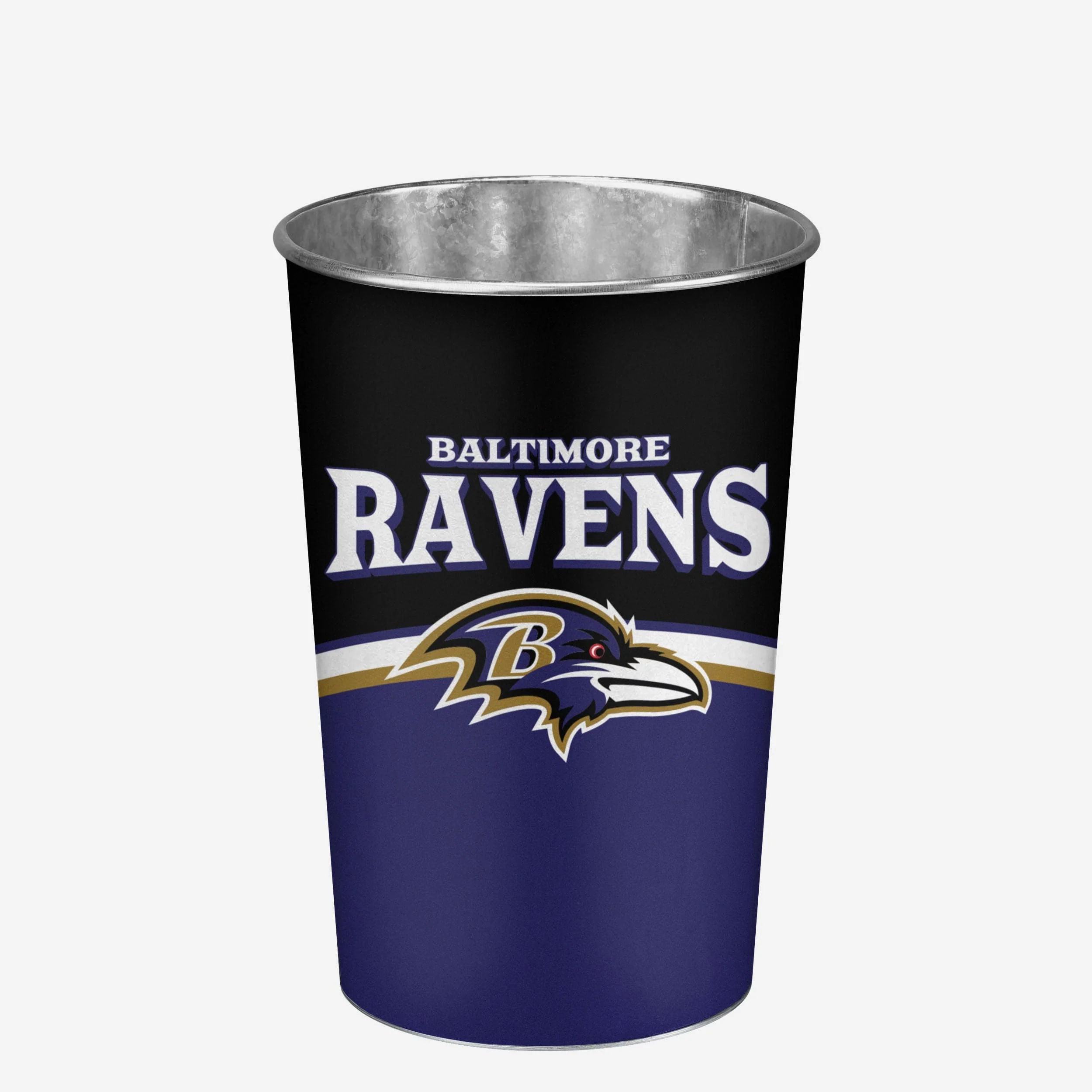 Baltimore Ravens Team Stripe Trash Can
